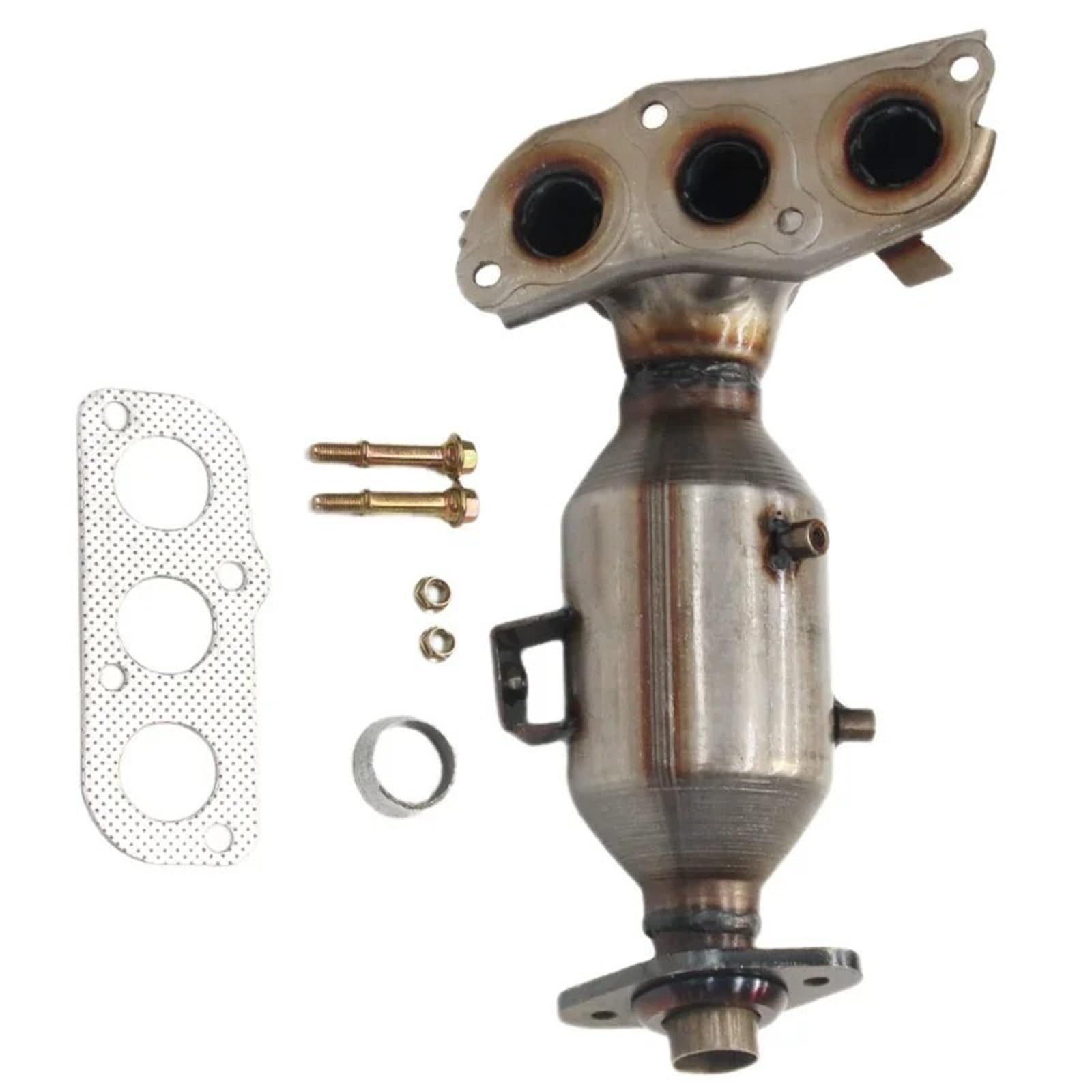 Uniwersalny katalizator z wlotem/wylotem Katalizator z zestawem uszczelek pasuje do Toyoty Aygo pasuje do Peugeota 107 pasuje do Citroena 1.0L Katalizator spalin