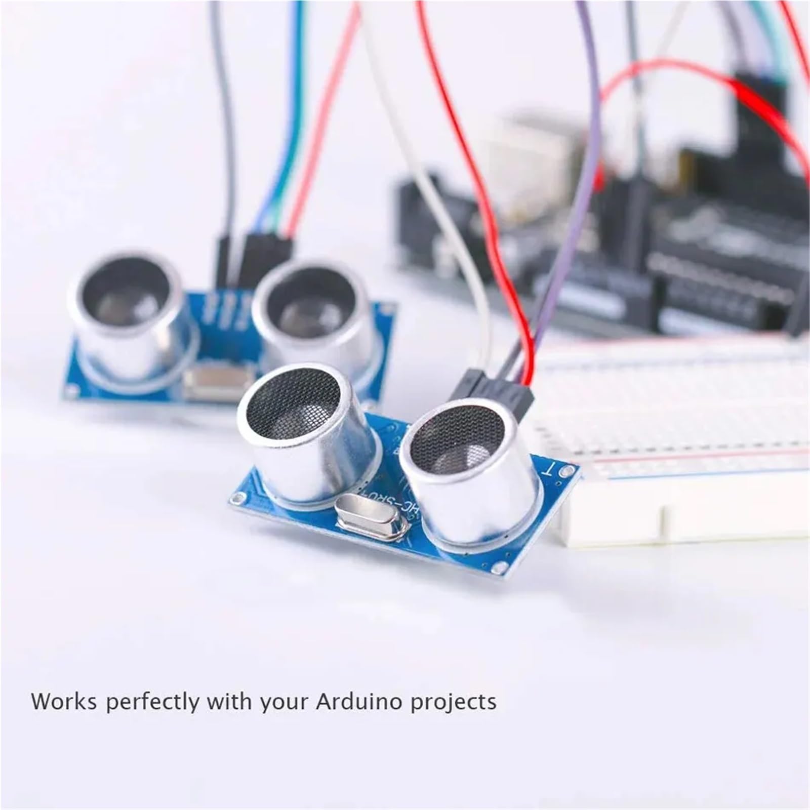 5 módulos ultrasónicos HC-SR04 MELIFE Sensor de distancia con 3 soportes de montaje y 2 cables para robot Mega R3 MEGA Mega2560