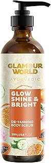 Glamour World Ayurvedic Glow Shine & Bright De-Tanning Body Scrub I Gel textured body scrub helps remove suntan, leaves skin radiant and smooth I Enriched with Orange,Papaya,Tomato-picture-11