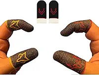 Luvas de Gaming Anti-transpiração para Celular, Controle Tátil, Sem Fios, Preto (Lobo vermelho)
