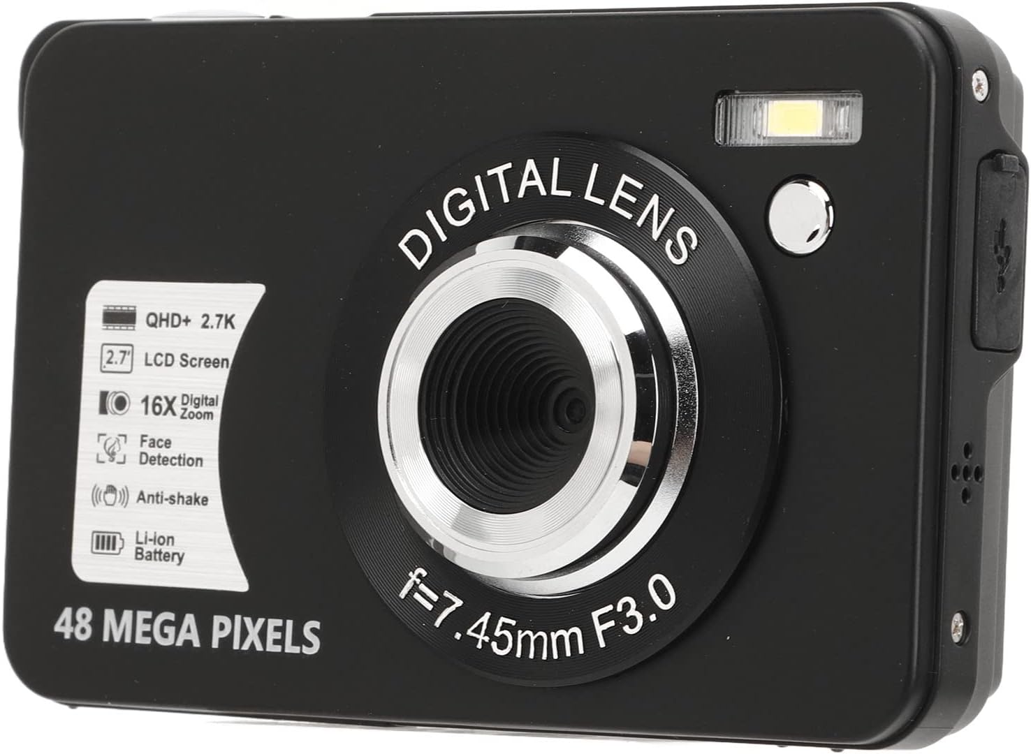 Digital Camera for Teens, 2.7K Ultra HD 48MP Point and