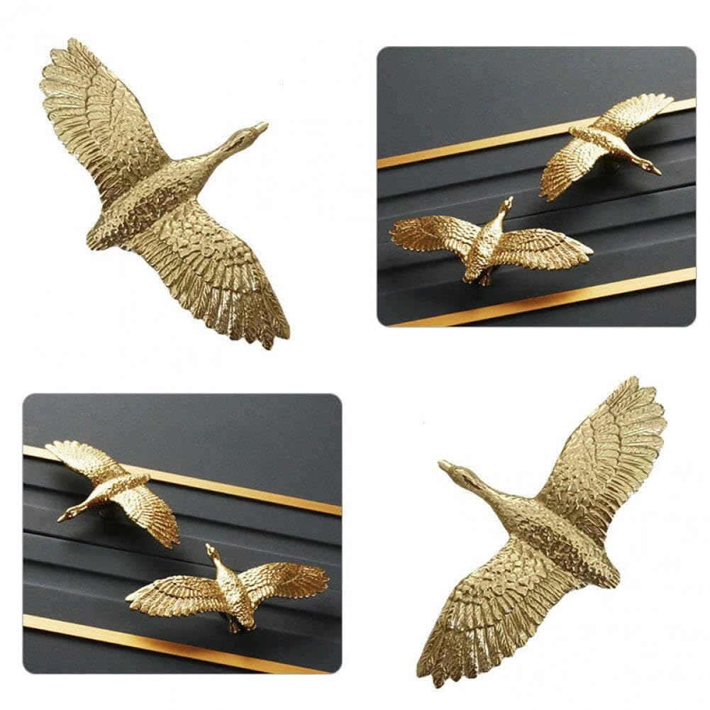 Schrankgriff Messing Vogelform Schranktürgriff Knopf Vintage Kleiderschrank Möbelgriff Dekorativer Knopf für Möbel