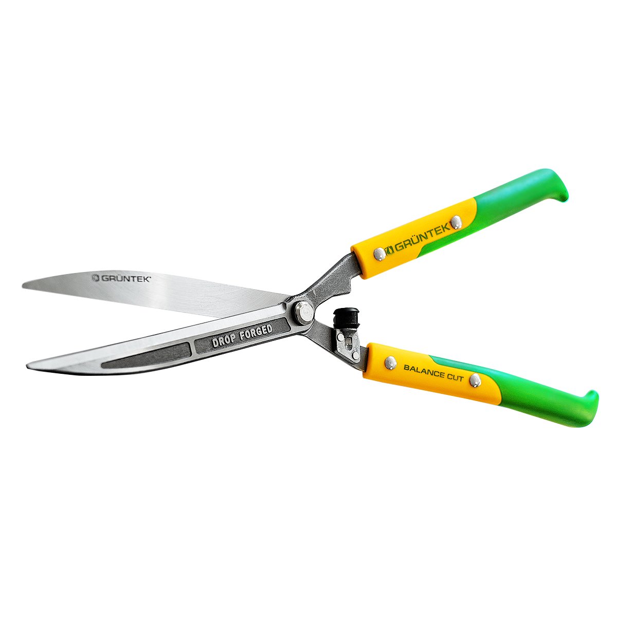 GRÜNTEK Q-23 nożyce do żywopłotu 600 mm, kute proste ostrza, amortyzator, wyważone, zadowolenia 90 dni, do żywopłotów, krzewów, małych gałęzi do 6 mm, krzewów