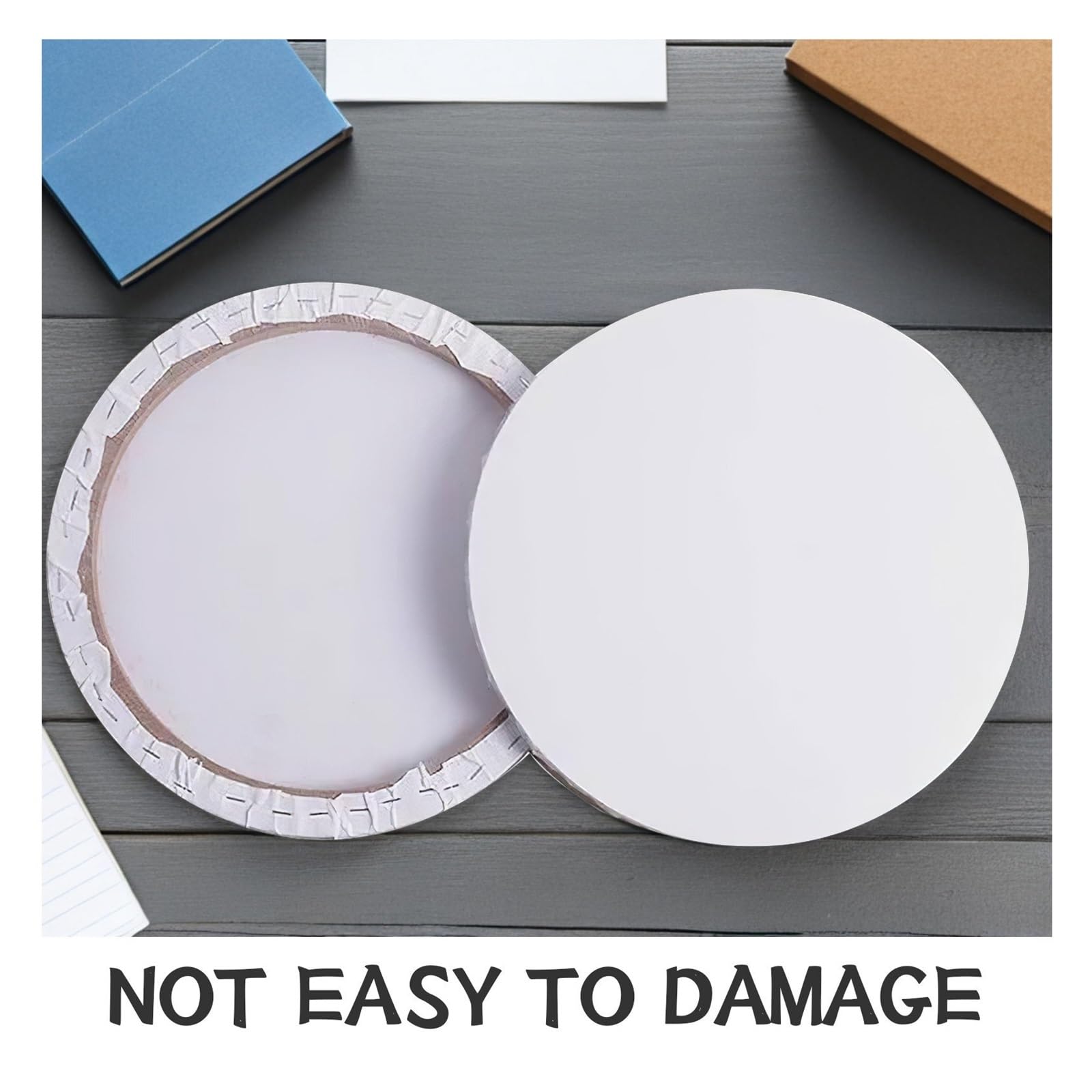 6 Stück 30 cm runde, leere Leinwand Für DIY