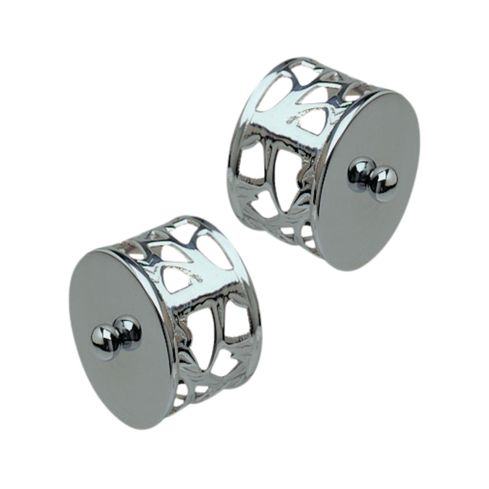 Easystairparts Silver Jackson Woodturners Chrome Filigree End Caps – Pair | 54Mm Handrail Fittings | Decorative Staircase Accessories