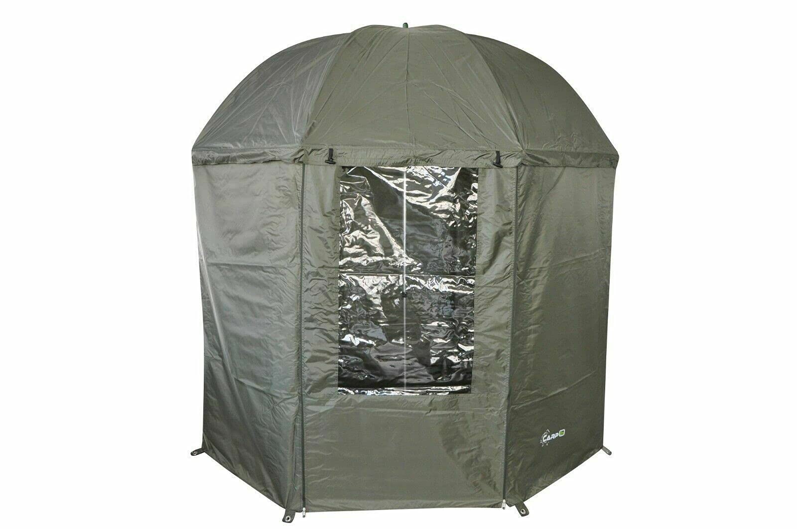 Paraguas de pesca cerrado, 2,5 m, con ventana de 5 estaciones, impermeable, tienda de pesca, tienda de pesca