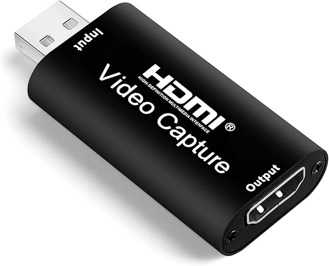 XIANREN Audio Video Capture Cards HDMI to USB2.0 1080P 30FPS Record via DSLR Camcorder Action Cam for High Definition Acquisition, Live Broadcasting
