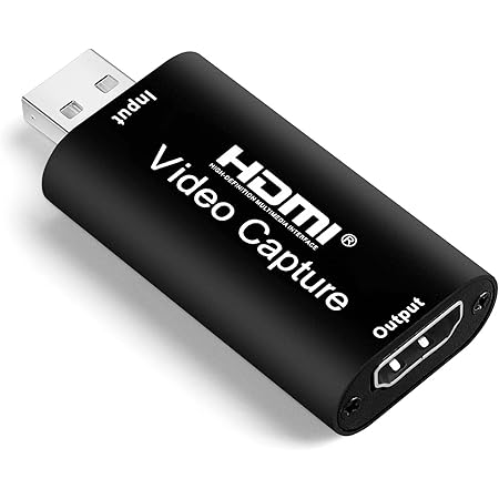 Audio Video Capture Cards HDMI to USB2.0 1080P 30FPS Record via DSLR Camcorder Action Cam for High Definition Acquisition, Live Broadcasting