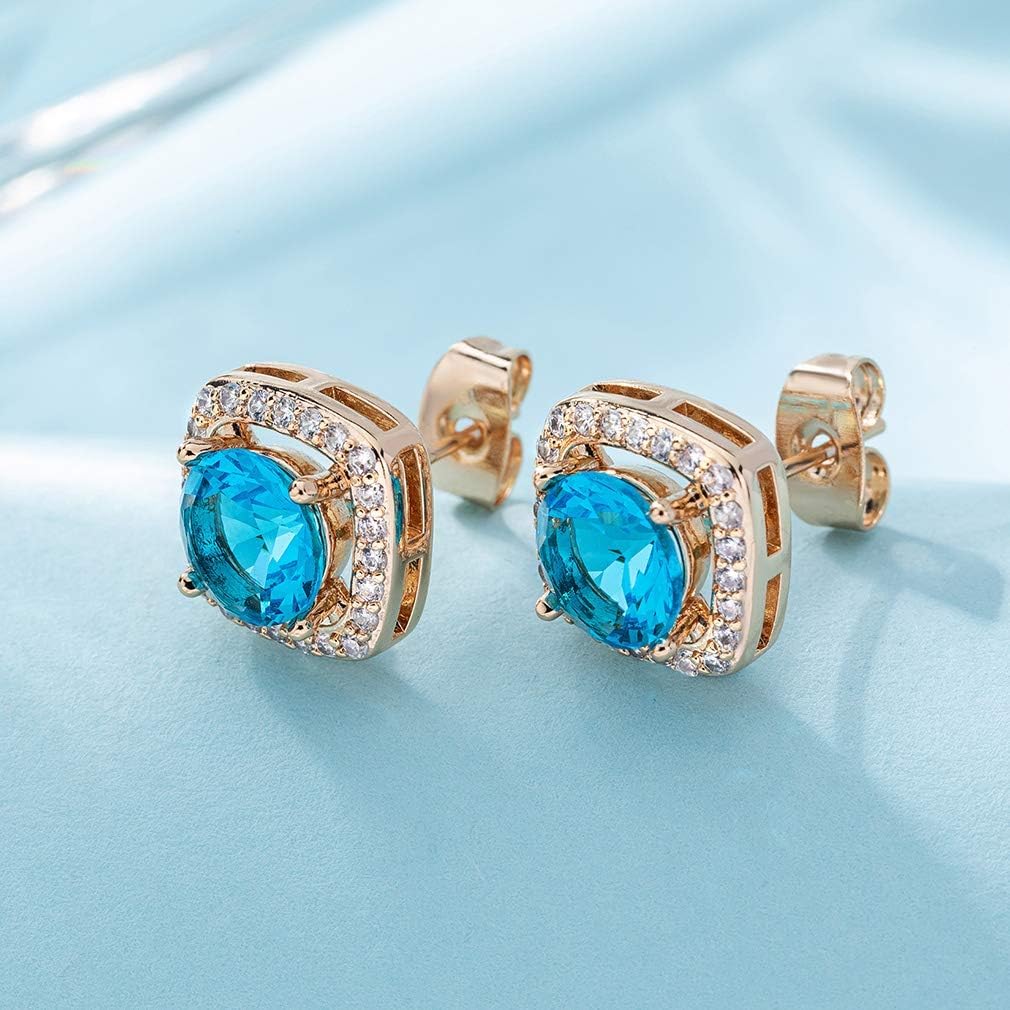 Austrian Crystal Cushion Cut Halo Stud Earrings for Women Fashion 925 Sterling Silver Hypoallergenic Jewelry - Image 4