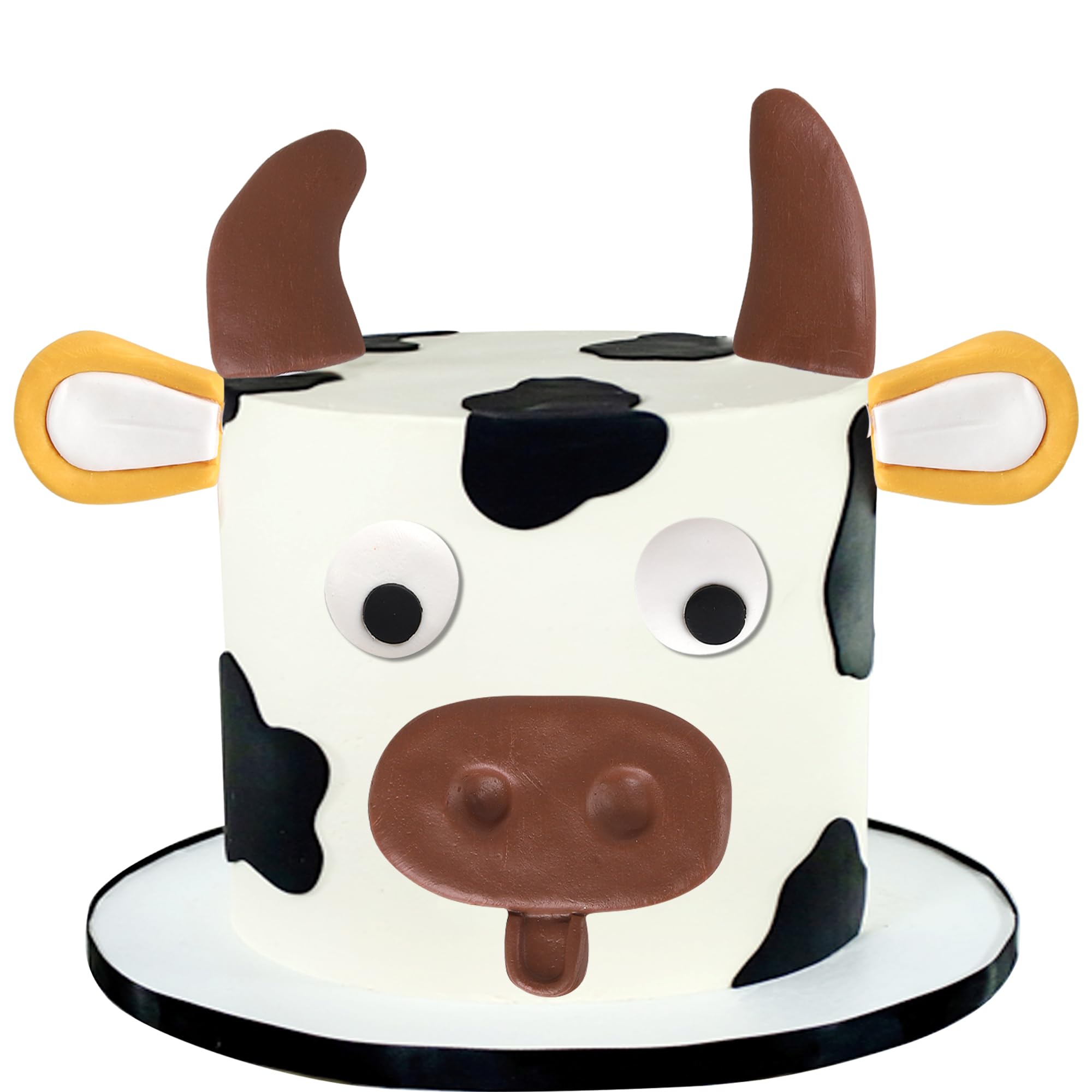 Xsstarmi 7 Pack Cute Cow Cake Decorations Cow Cake Topper Cow Theme Birthday Party Decorations for Cow Baby Shower Farm Animal Boys Girls Birthday Party Cake Decorations