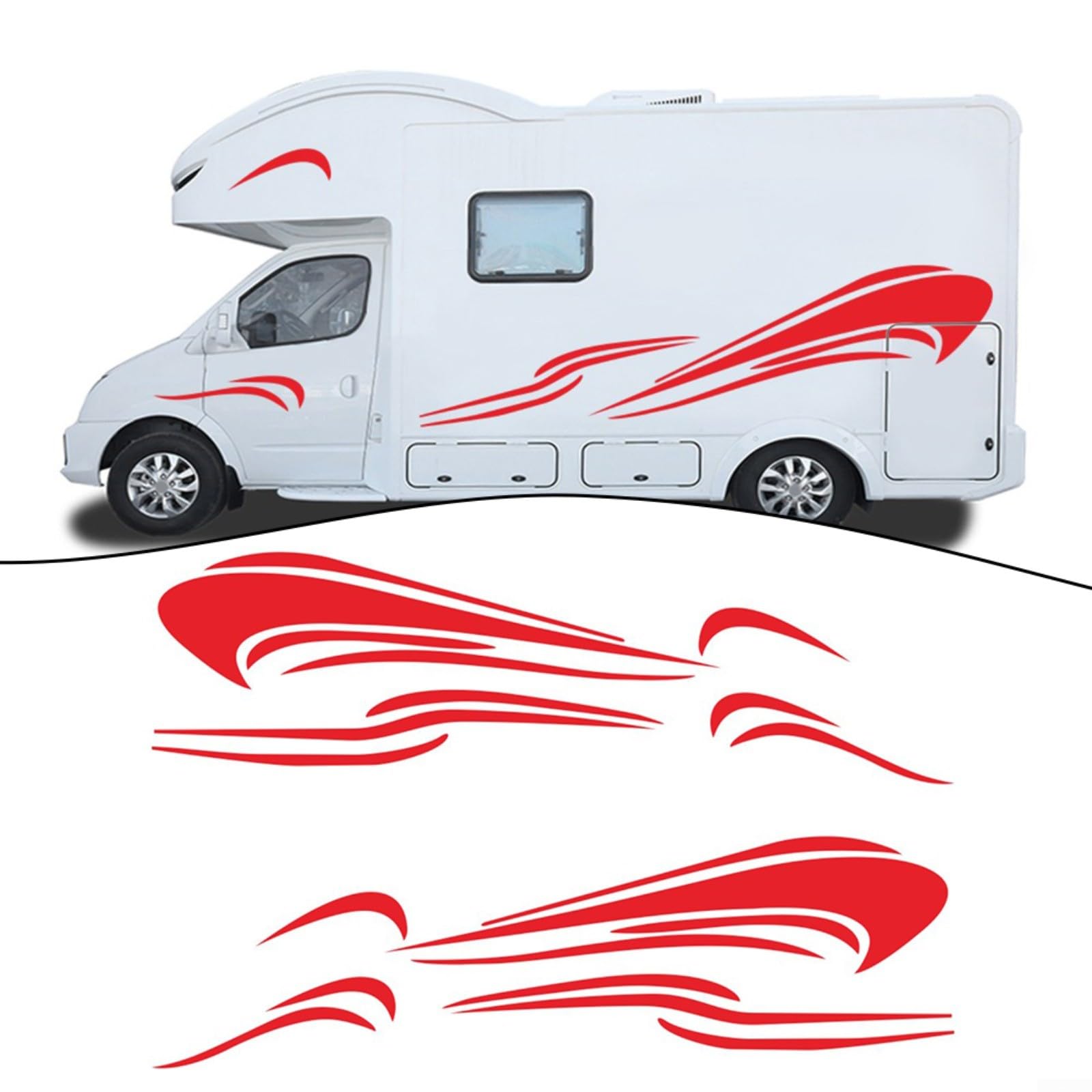Adesivi grafici in vinile per camper, camper, camper, camper, camper, set di adesivi decorativi laterali alla moda