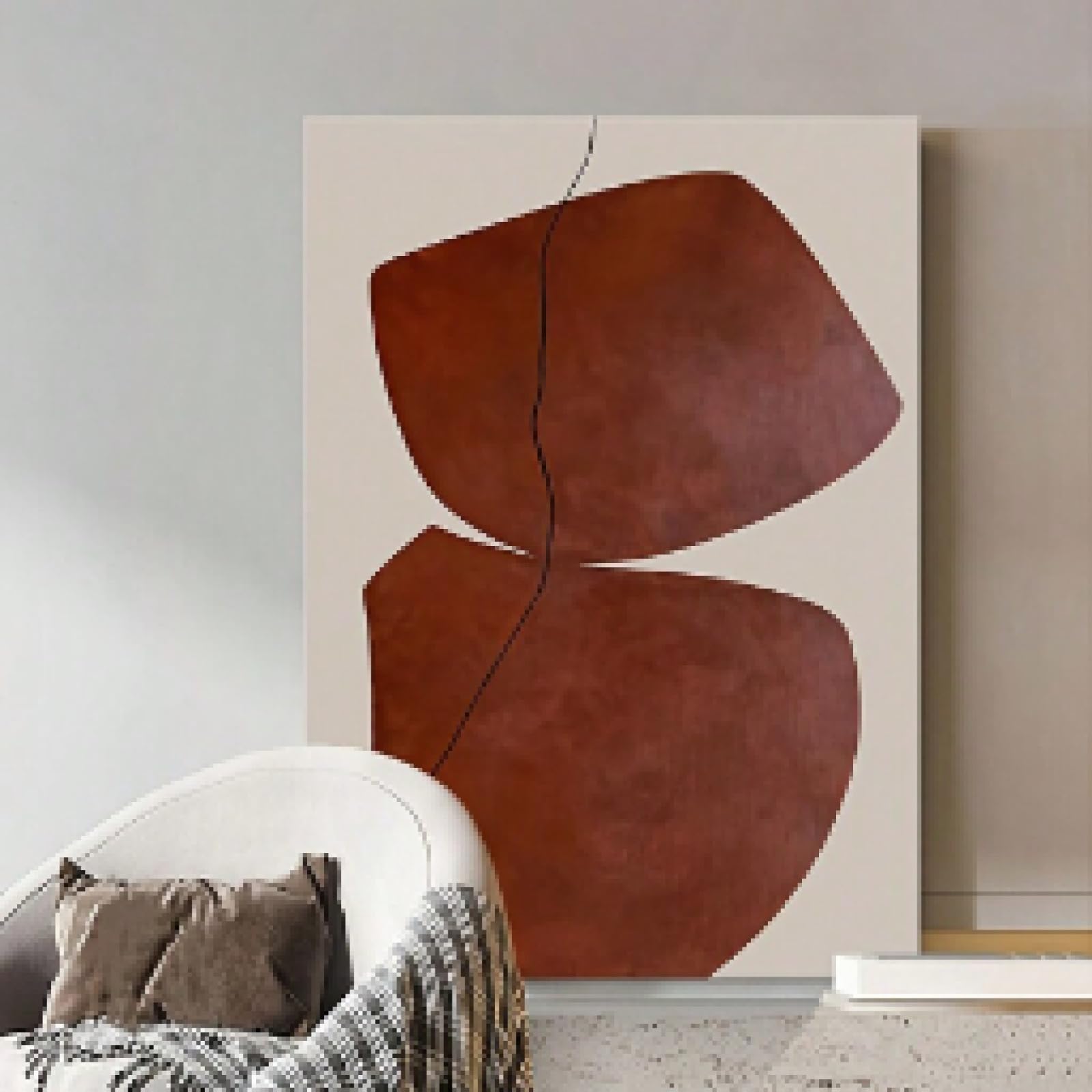 Art mural abstrait pour salon et entrée pour habiller un grand mur vide toile 70x90cm - 8