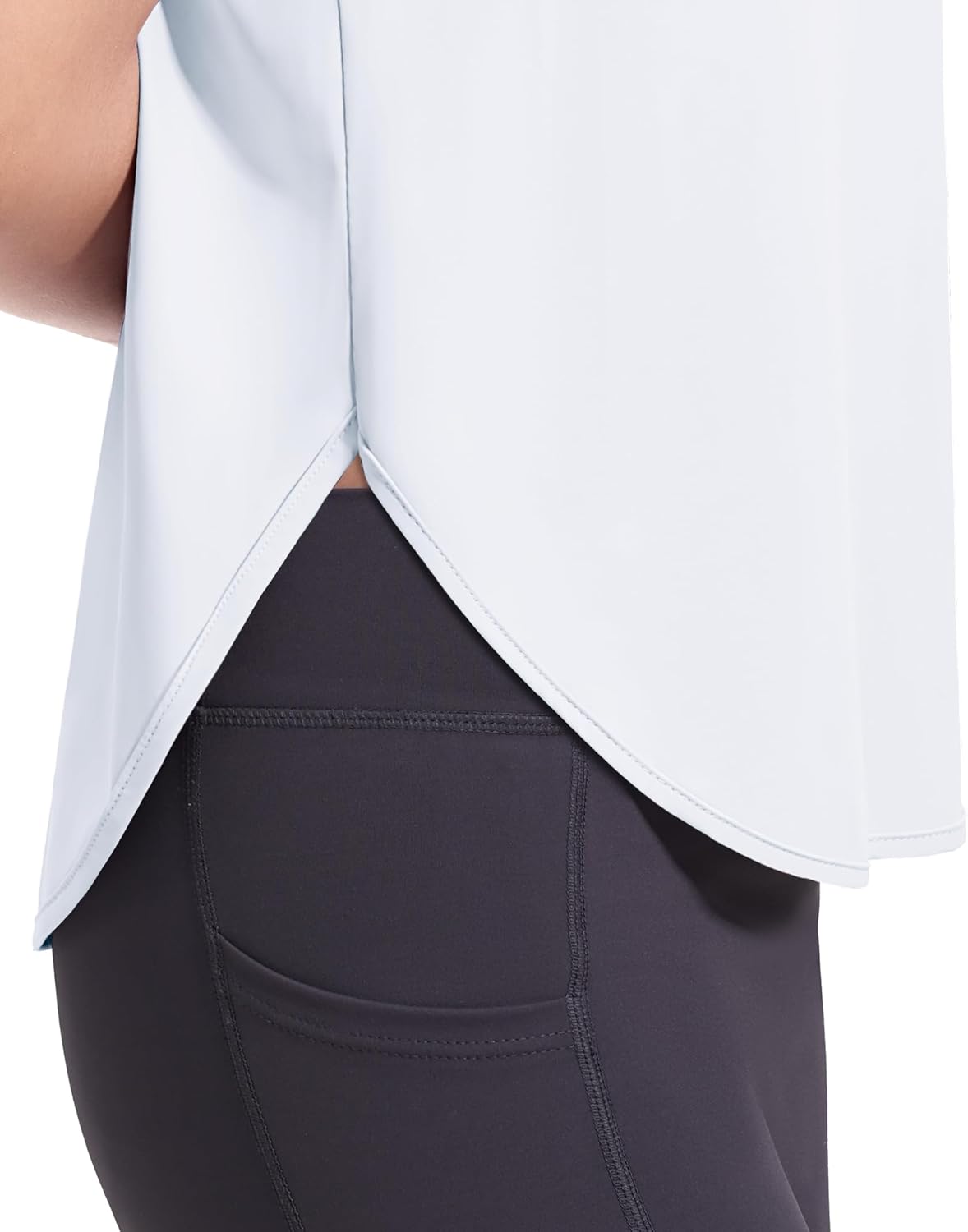 HASMES Girls Tank Tops Quick Dry Athletic Top Cute Sleeveless Shirts Dance Yoga Workout Tops - Image 3