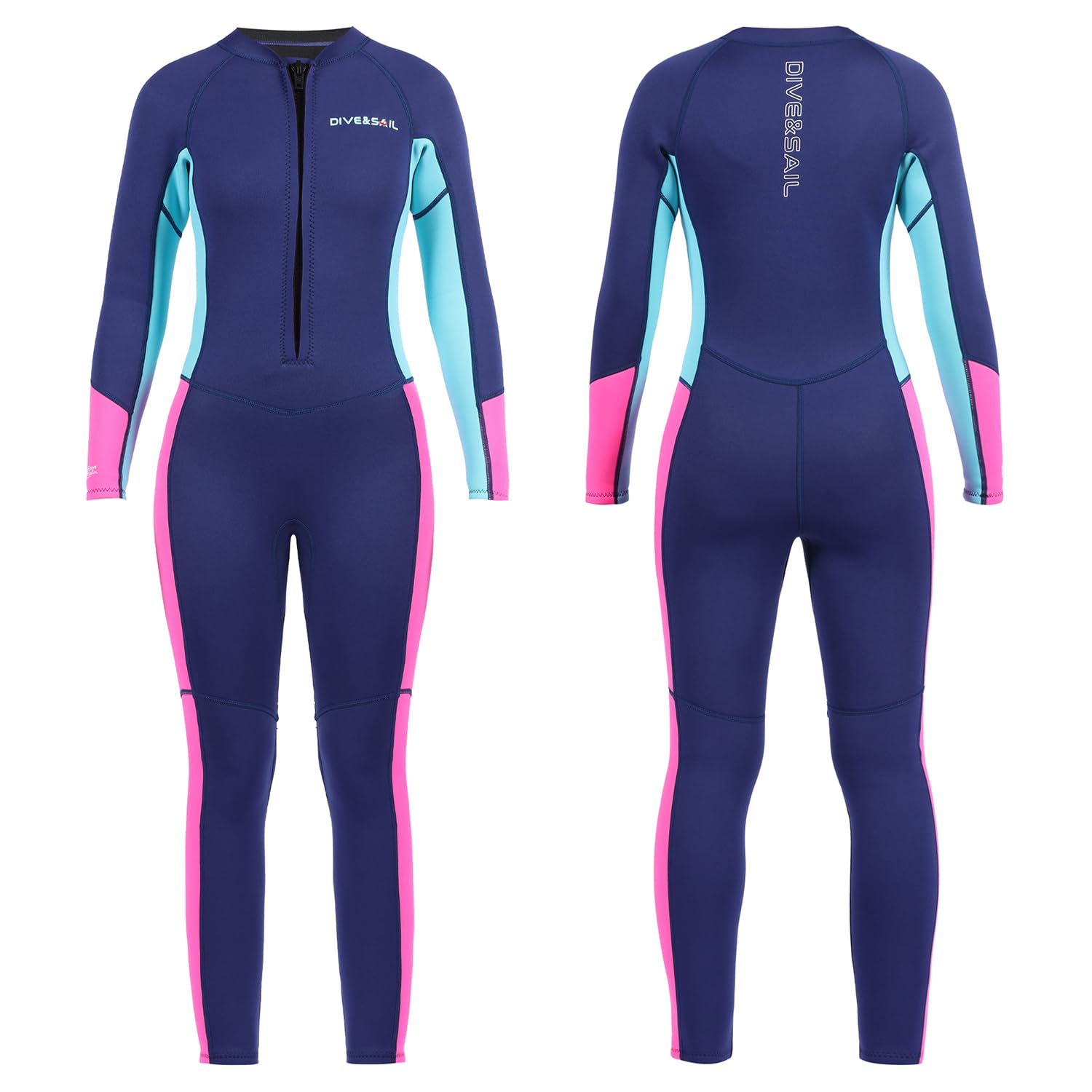 Traje de neopreno de 2,5 mm para adolescentes, con cremallera frontal térmica, para niños, de una pieza, para buceo, surf, natación, 8 – 16