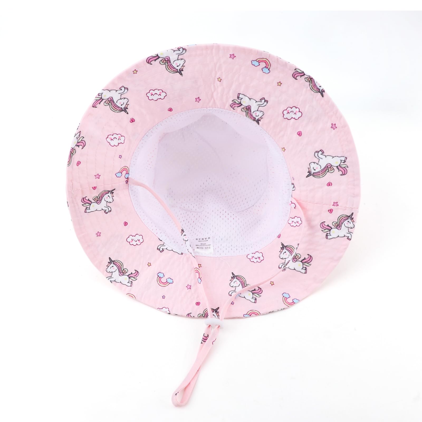 DRESHOW Baby Sun Hat Toddler Sun Protection Animal Cap Unisex Summer Bucket Hat with Chin Strap UPF 50+ — view 7