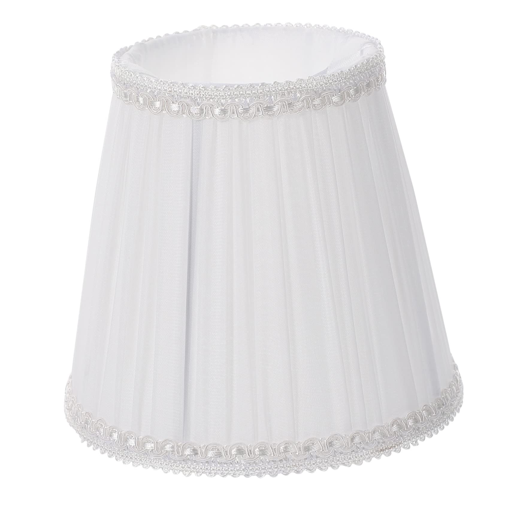 Housoutil Lamp Accessories Clip-on Fabric Lampshade Small Hanging Lamp White Cover Room Decor