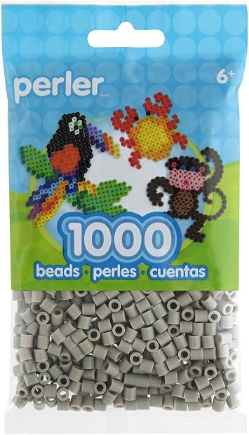 Perler 80-15260 Bulk Fuse Beads for Craft Activities, Stone Gray, Small, 1000pcs