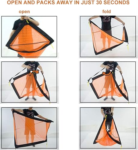 Miniatura 5 de Poray - Red de portería de fútbol portátil para niños y adultos, portería de fútbol desplegable de 4 pies y 6 pies con Oxford 210D y estacas