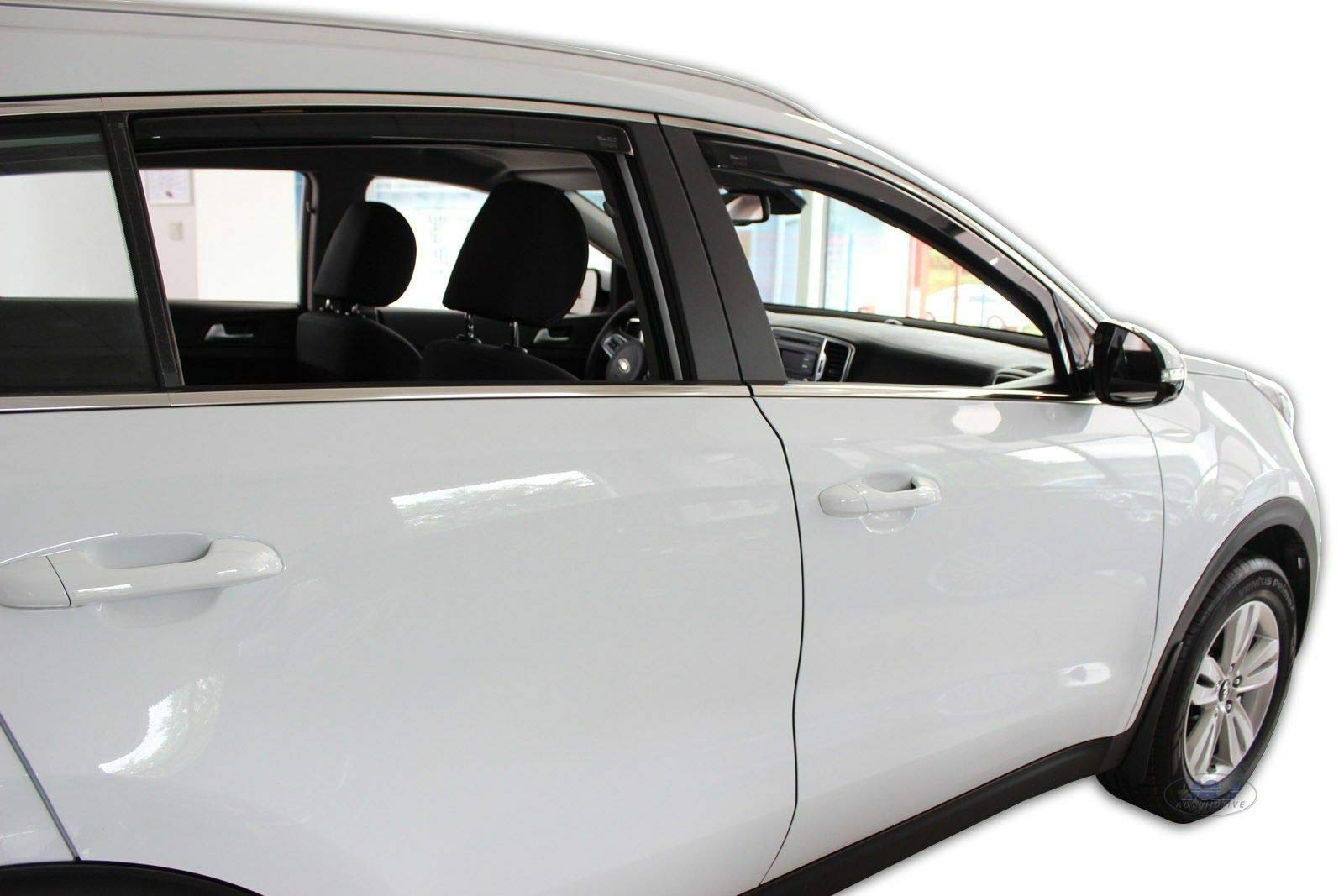 J&J AUTOMOTIVE Deflettori d'Aria per Kia Sportage QL, QLE 2016-2021, Set da 4 Pezzi, Nero Fumé Oscurato Heko