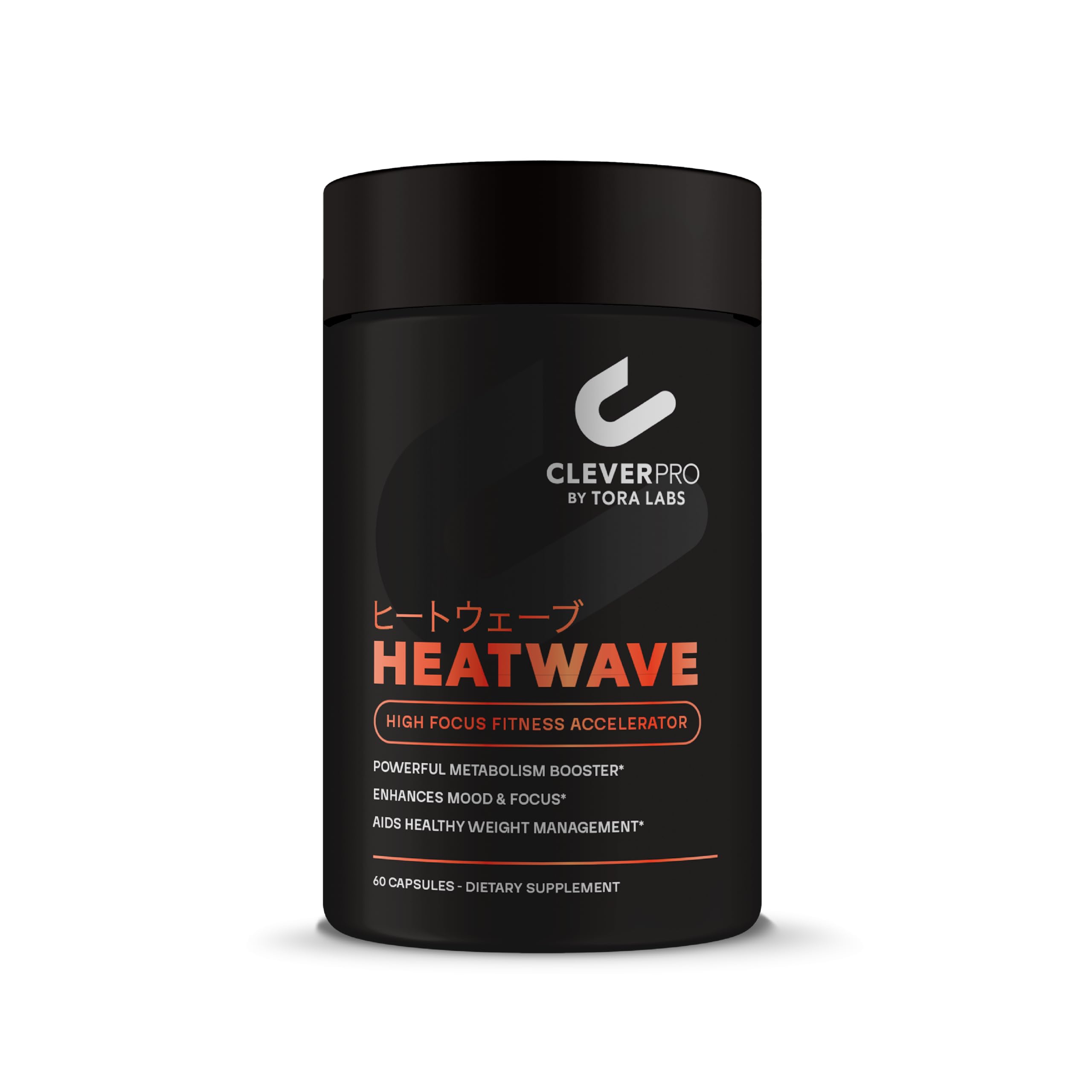 CleverPro By Tora Labs Suplemento para controle de peso com RIPFACTOR, cafeína 125 mg, teobromina 150 mg e Capsimax, 60 cápsulas vegetarianas
