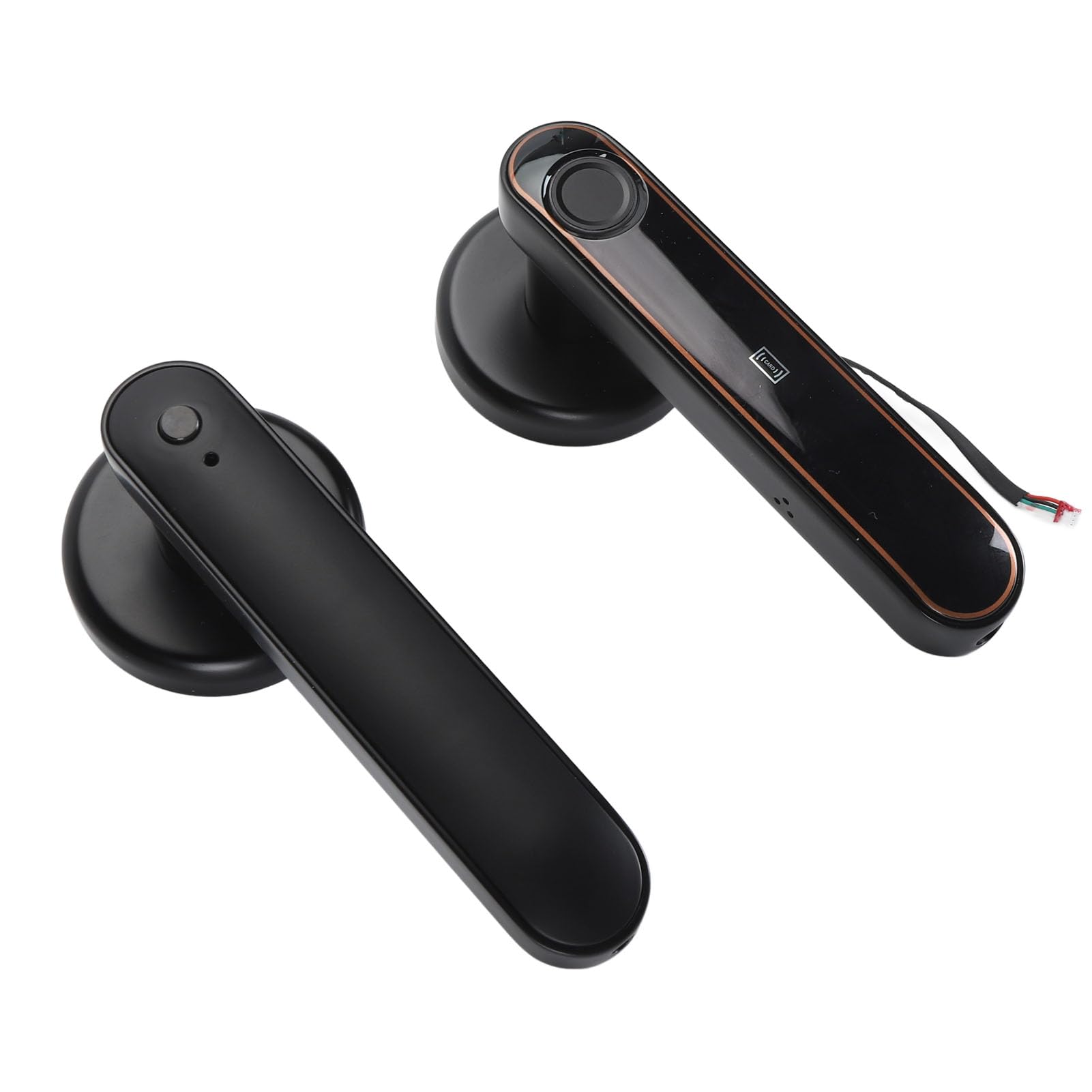 Natudeco Fingerprint Door Lock 5 in 1 Smart IC Cards Password Backup Keys Door Knob Keyless Entry with Keypad for Hotel Office Apartment