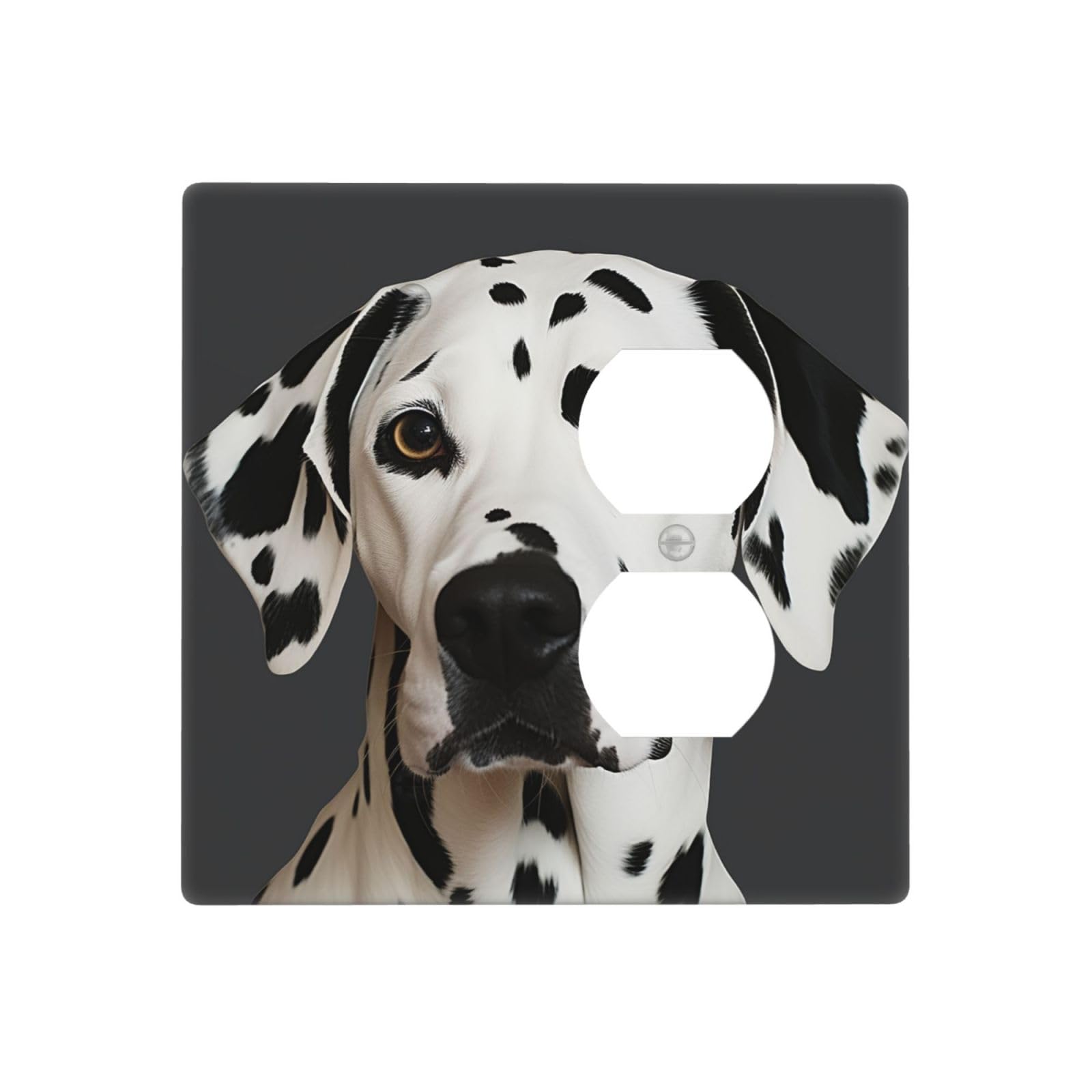 Decorator Wall Plate 2 Gang Light Switch Covers Dalmatian Wallplate Double Toggle Switch Plate Standard Size Electrical Outlet Covers Decorative Wall Switch Plate Cover