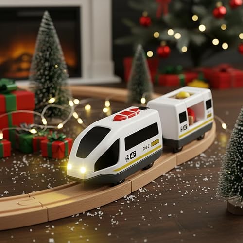 Miniatura 2 de NUOBESTY Tren de control remoto Motor RC Tren Modelo de juguete eléctrico de ferrocarril de juguete para niños (sin batería)