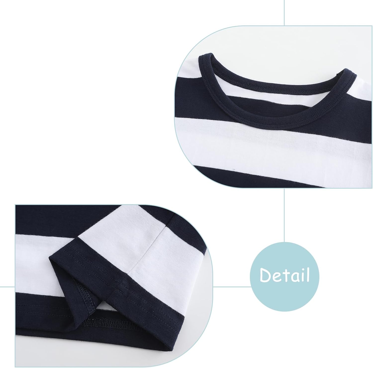 Boys Rainbow Striped Shirts for Kids Cotton Long Sleeve T-Shirts O-Neck Tops - Image 3