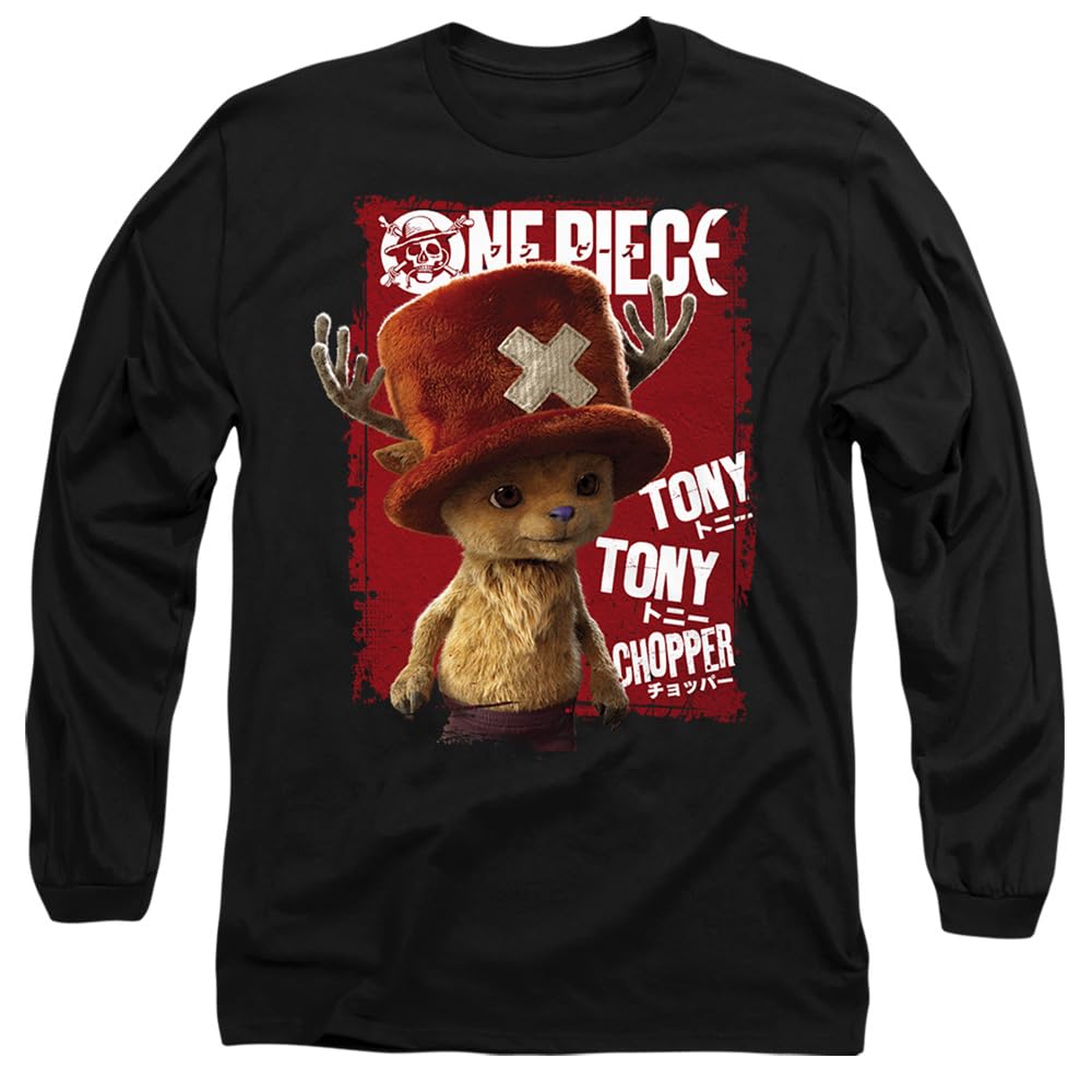 One Piece Season Two Chopper Select Screen Unisex Long Sleeve T Shirt, Black, Large