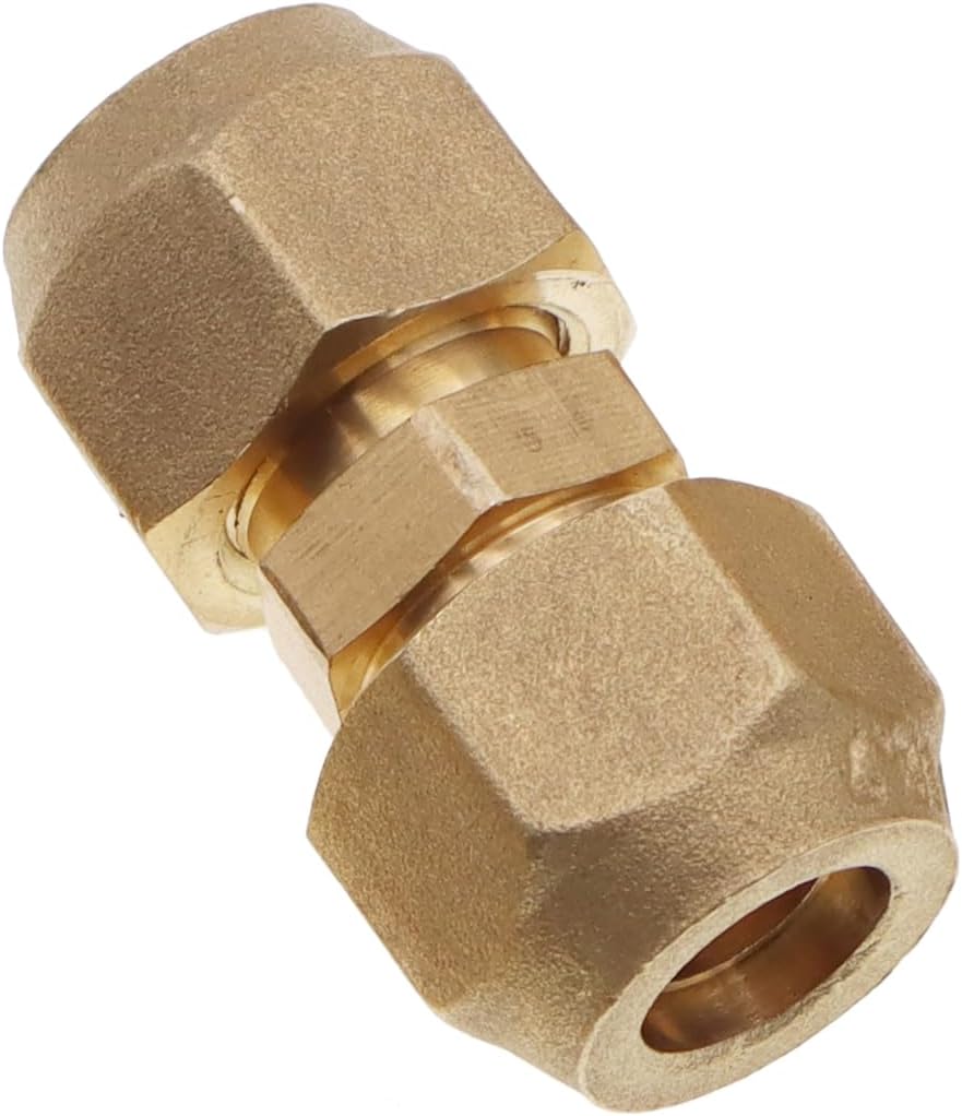 METER STAR Air Conditioning Copper Pipe Extension for Joint Double Connector Intermediate Connection Head Free Welding Butt Copper Tube Diameter 6-21mm Flare Nut 1/2" 12.7mm Copper Tube