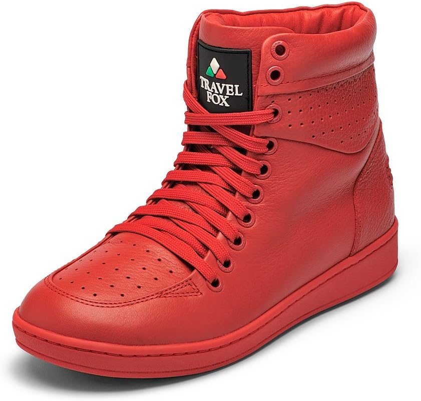- Unisex 900 Nappa Leather Round Toe Lace-Up High-Top Sneakers