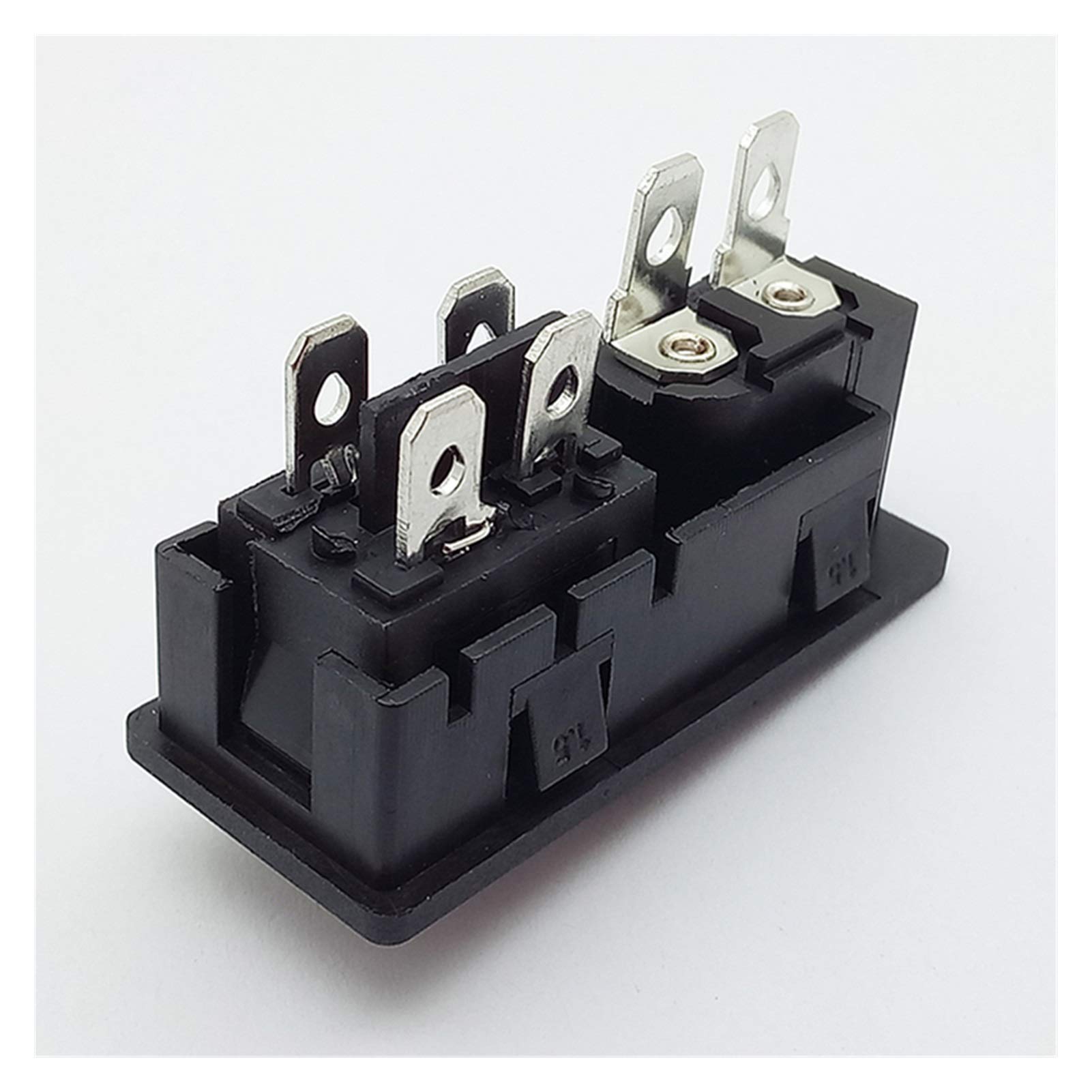Interruptor basculante 4 piezas Interruptor basculante de alimentación y conector de enchufe, interruptor con 3 pines o 4 pines, adaptadores de alimentación de montaje en panel Accesorios interruptore