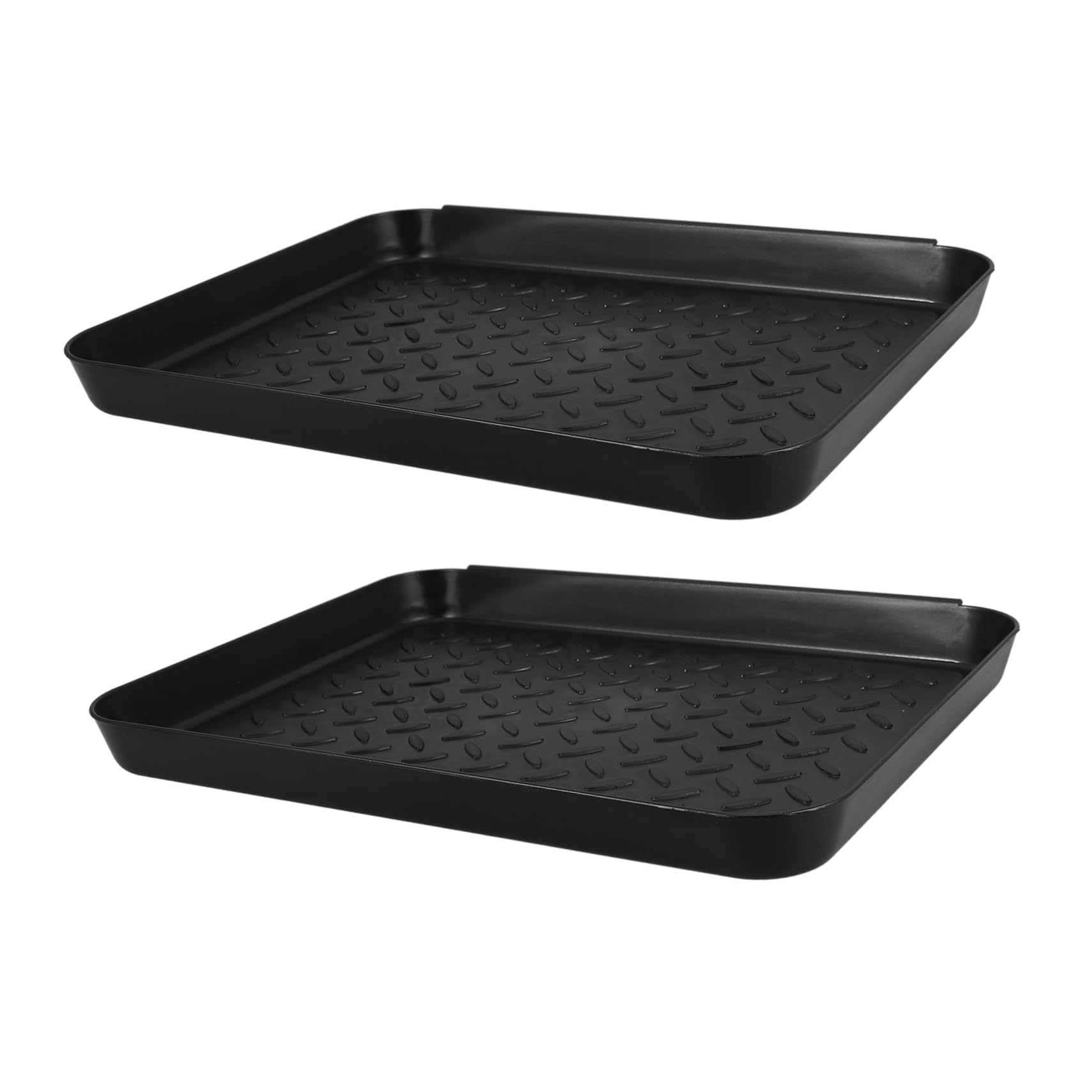 Plateau à chaussures étanche lot de 3 tapis d'égouttage plastique noir