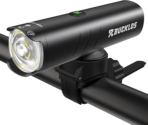 BUCKLOS Luces de bicicleta súper brillantes para montar en la noche, 1500, 1200, 800, 600, 400 lúmenes, para conducción nocturna, faros delanteros