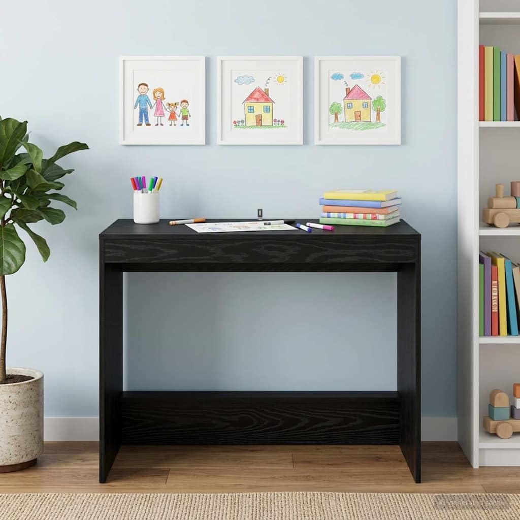 Bureau de lit Chêne noir Bois d'ingénierie 100 x 45 x 75 cm