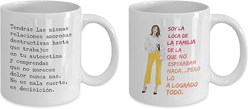 Miniatura 2 de Regalo para prima | Taza de café para hermana | Perfecto regalo para graduados, profesionales y estudiantes | Vaso con afirmaciones positivas,