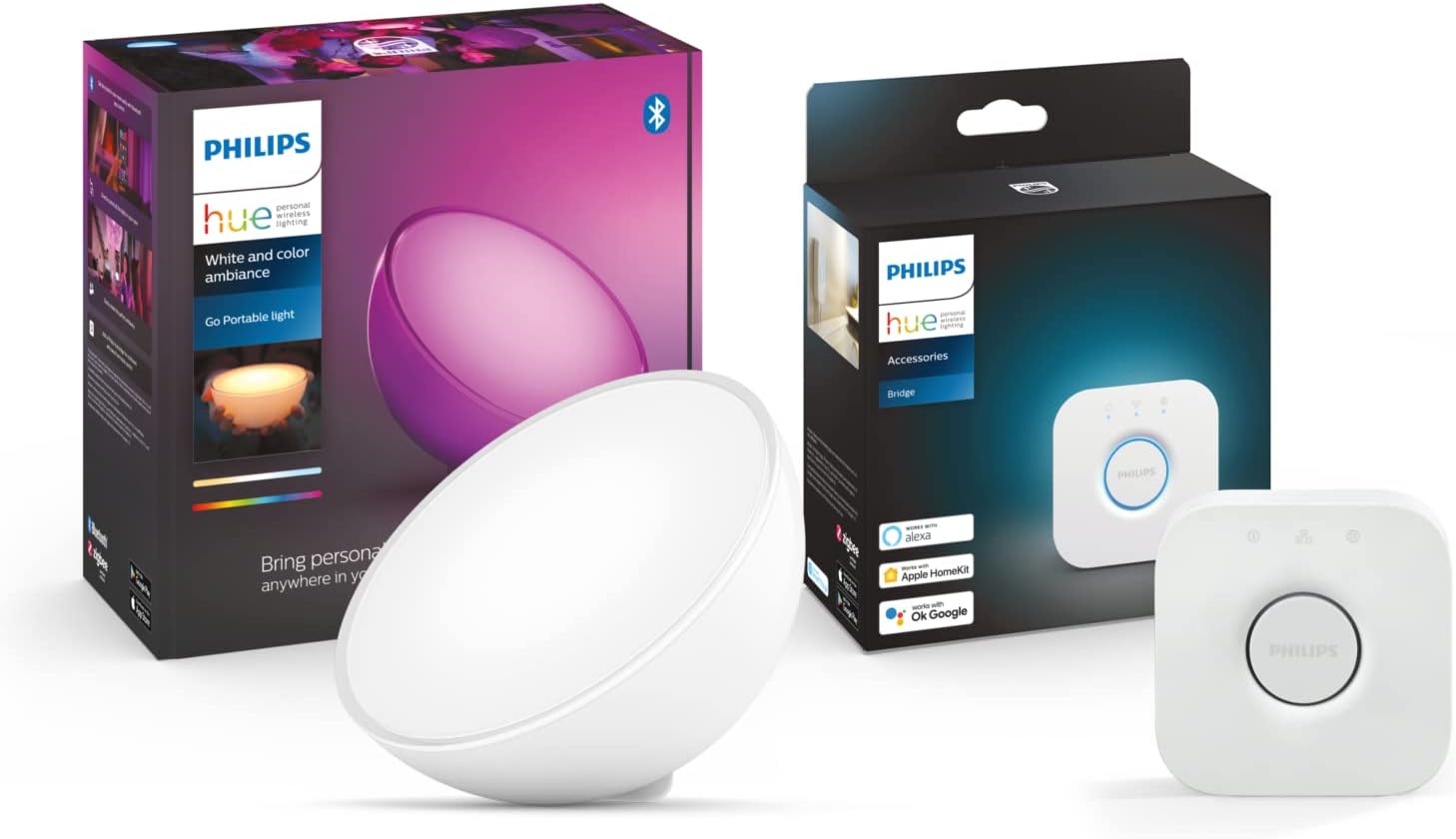 Philips Hue GO v2 Şarjlı Akıllı Led Masa Lambası, Özel Başlangıç Seti