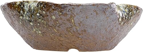Miniatura 2 de Wazakura Shigaraki Series - Maceta de cerámica para bonsái en forma de hoja hecha a mano con orificio de drenaje, 5.9 pulgadas (5.906 in), fabricada