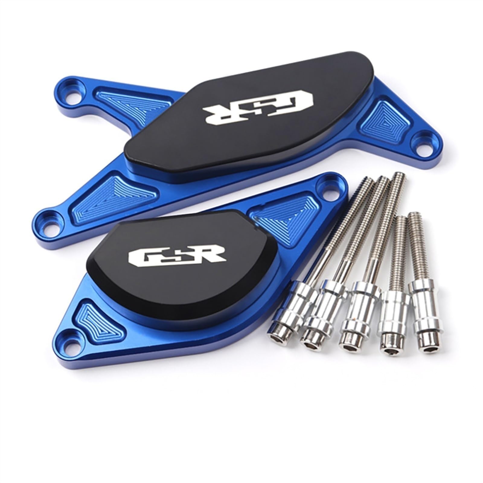 CNC Moteur Garde Protecteur Crash Pads Curseurs Protection Contre Les Chutes Accessoires Compatible avec Suzuki GSR750 GSR600 GSR400 GSR 400 600 750 (Color : Blue, Size : A)
