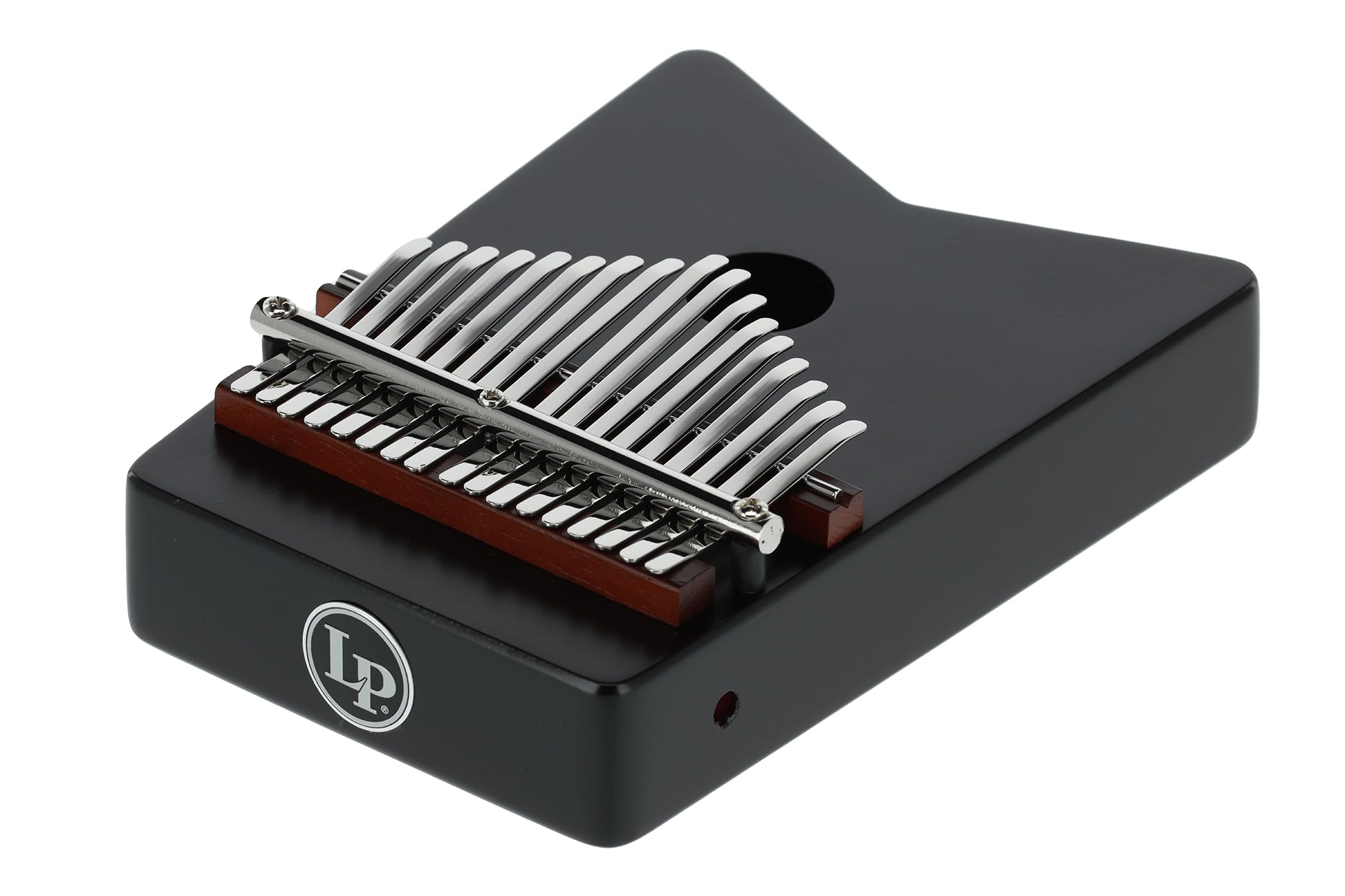 LP Latin Percussion Kalimba Pentatonic, piano à pouces, corps en chêne de Siam, 17 lames métalliques, gamme pentatonique en do, finition cerise profonde, LP0217DC