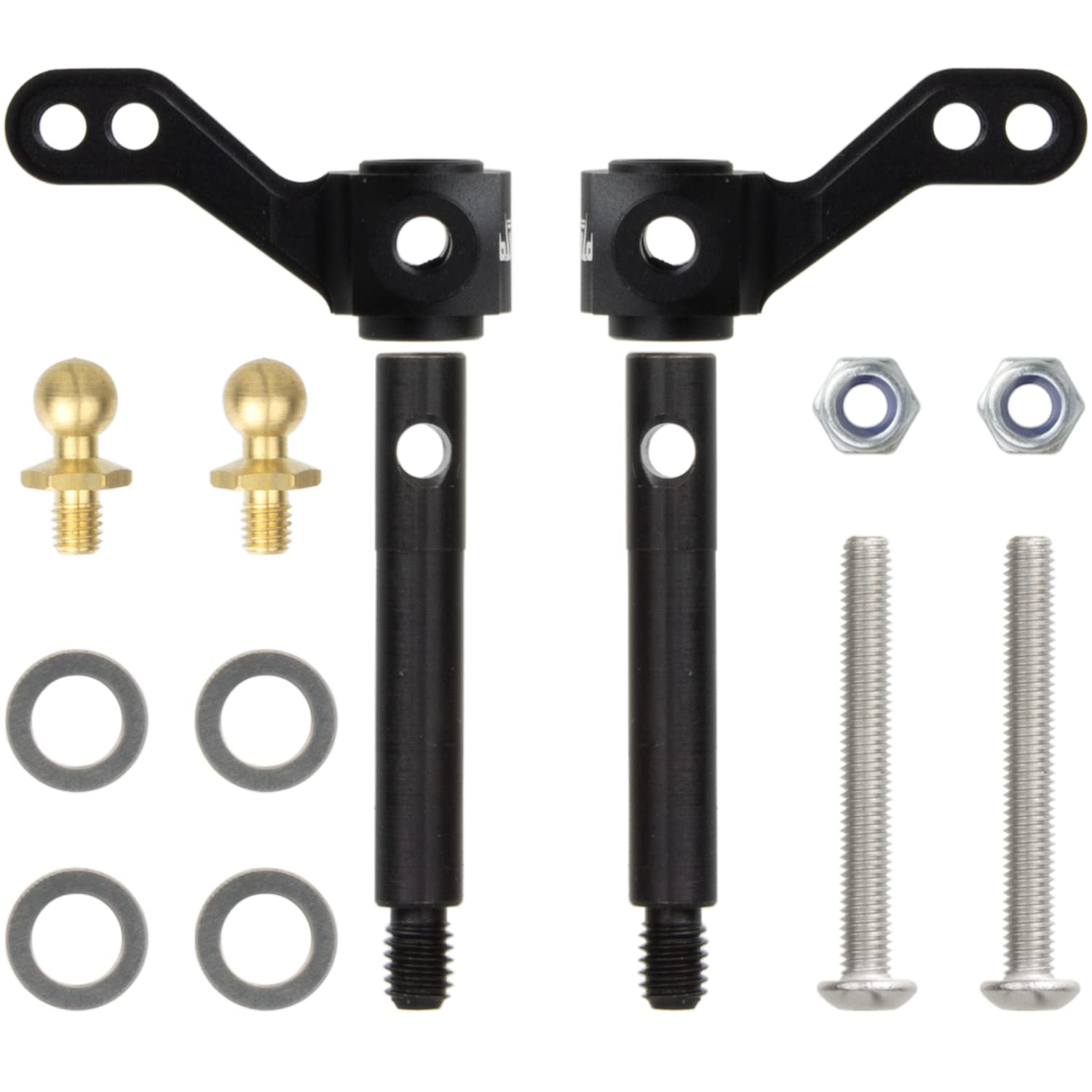 HOBBYMARKING Aluminum Upright Front Knuckle Arm Set for Tamiya CW-01 Chassis Lunch Box/Grasshopper Hop-Up Upgrades Parts