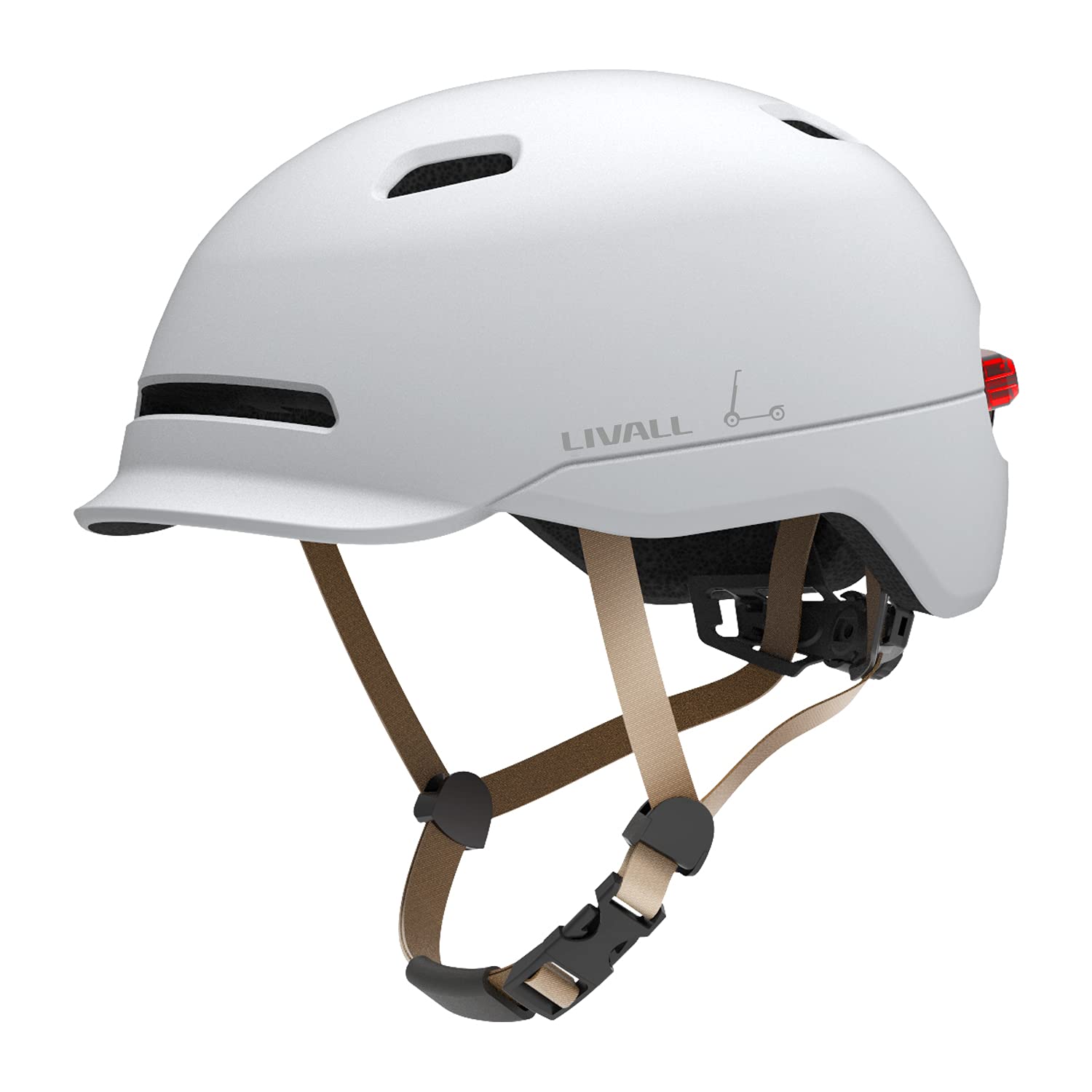 LIVALL, Adultos Unisex, Casco C20 Blanco Talla LACCS, 57-61 cm