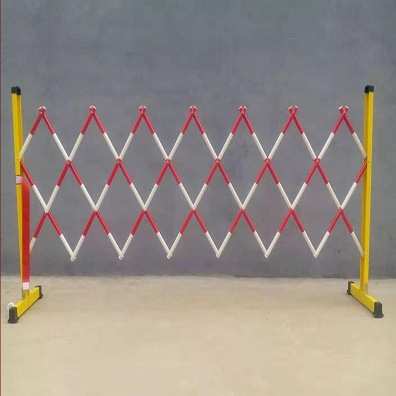 POLGDW Traffic Fence, Metal Expandable Barricade Portable Mobile Barricade Fence Adjustable Traffic Fence (Red 120x350cm)