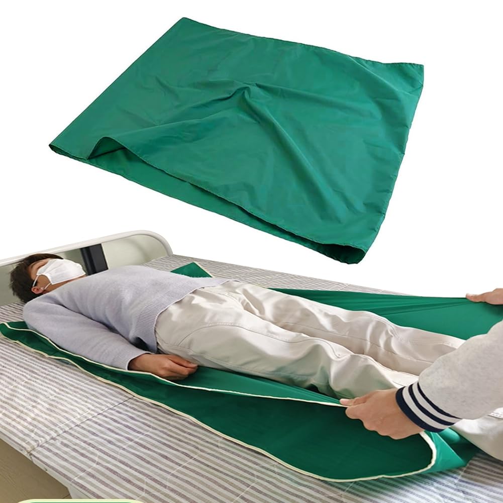 Mata ślizgowa dla osób obłożnie chorych i osób starszych – 75 x 95 cm Wielokrotnego użytku mata przesuwna do przenoszenia w łóżku, transportu pacjenta, rurowe maty przesuwne do obracania, przesuwania