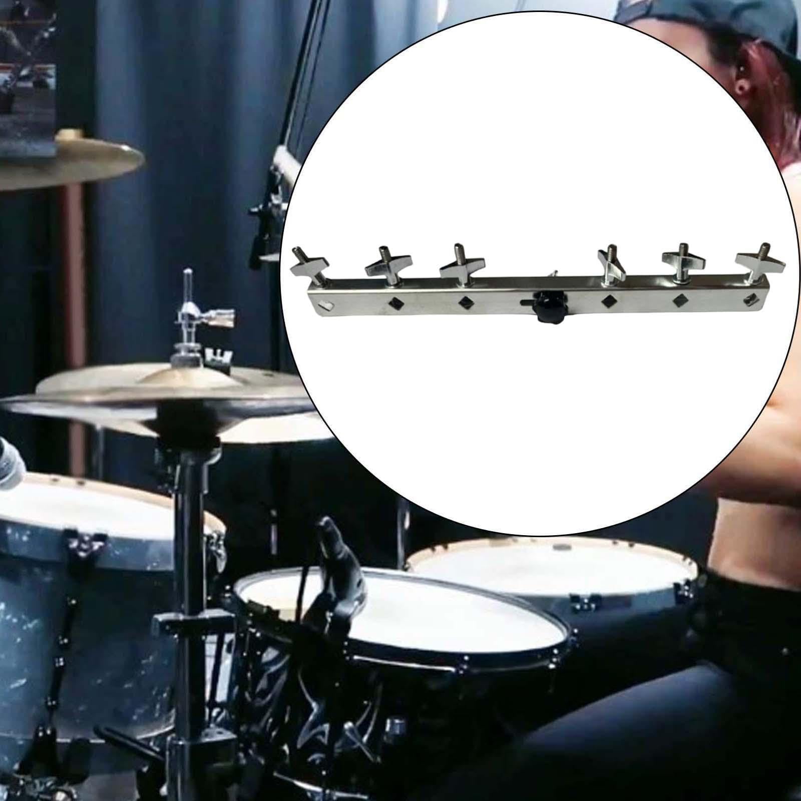 Oshhni Kuhglockenhalterung Verlängerungsklemme Instrumentenzubehör Bassdrum Ständer Und Schlagzeug Teil für Schnelle Montage An Stativen für Touren Live Sho, 38.8 Cm X 6.4 Cm X