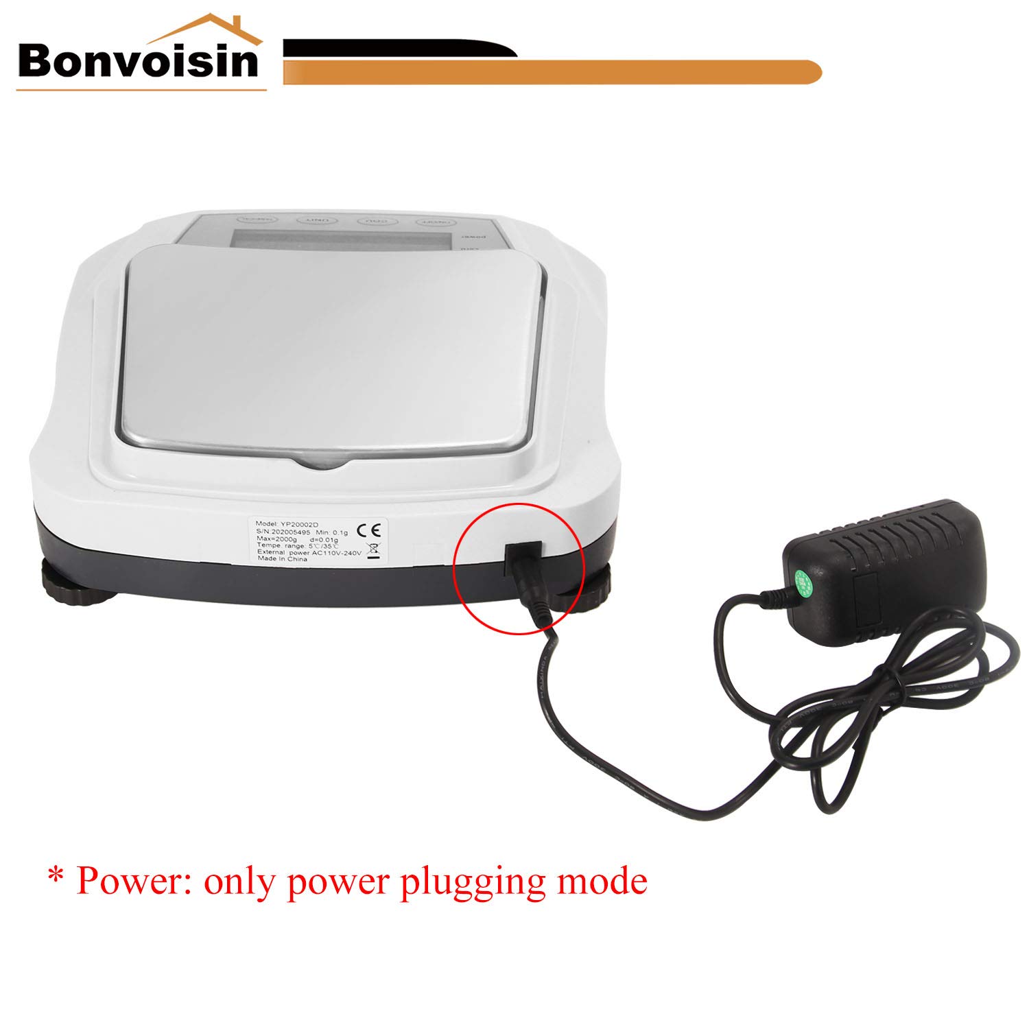 Bonvoisin Pr?zisionslaborwaage 0.01g Genaue Analysenwaage Digitale Elektronische Waage Labor Pr?zisionswaage Schmuck Goldwaage Wissenschaftliche Waage (2000g, 0.01g)