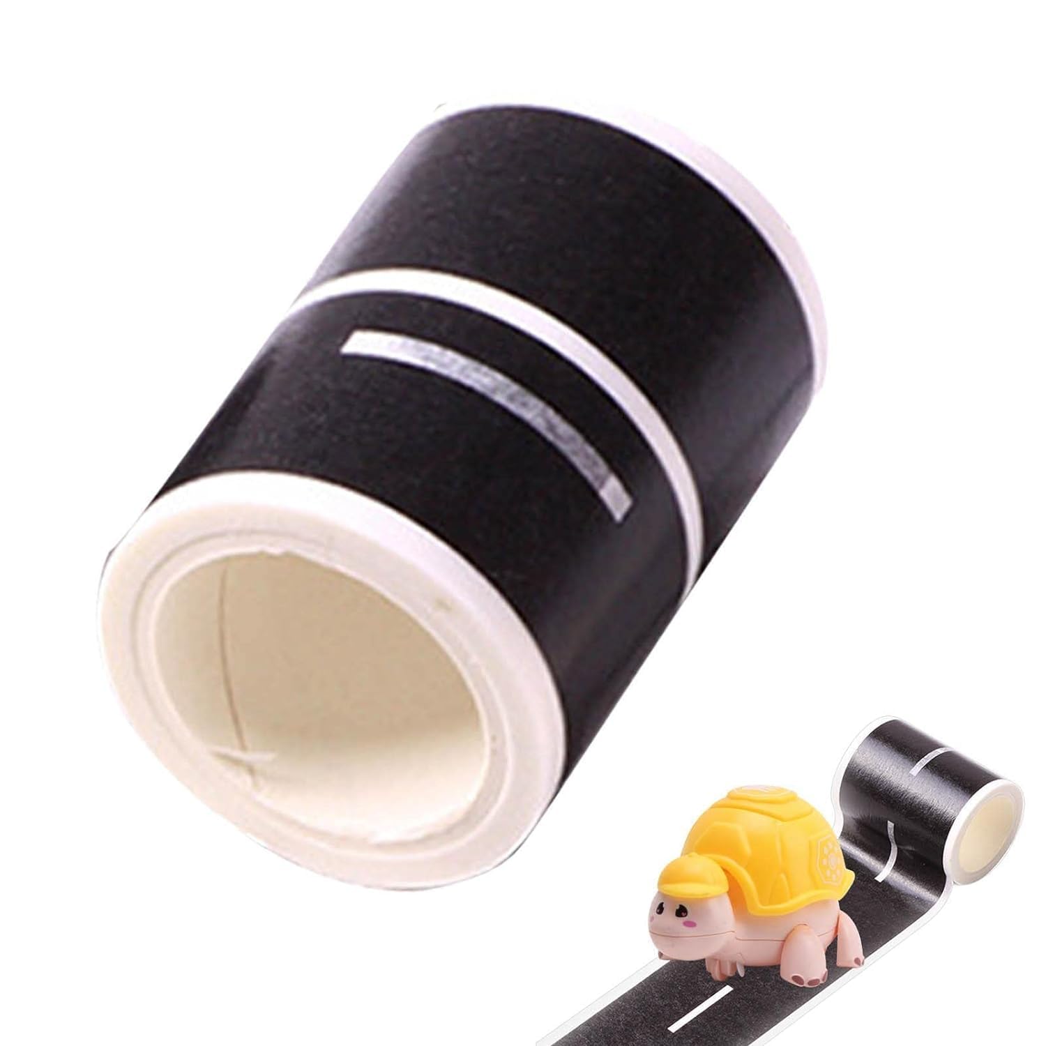PATIKIL Nastro Washi Stradale 132 Piedi (40 Metri) - 4 Rotoli Tema Autostrada Per Giochi, Scrapbooking, Decorazioni - Nero/Bianco