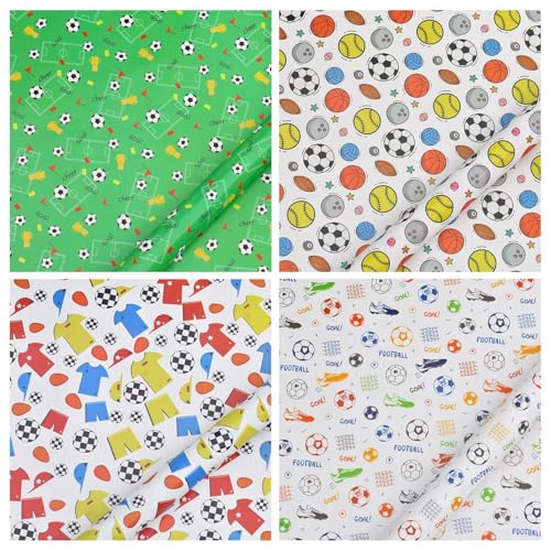 8 peças de papel de presente de elementos de futebol, papel de presente de graffiti de desenhos animados, papel de presente de futebol criativo, papel de presente, materiais de presente de bricolage