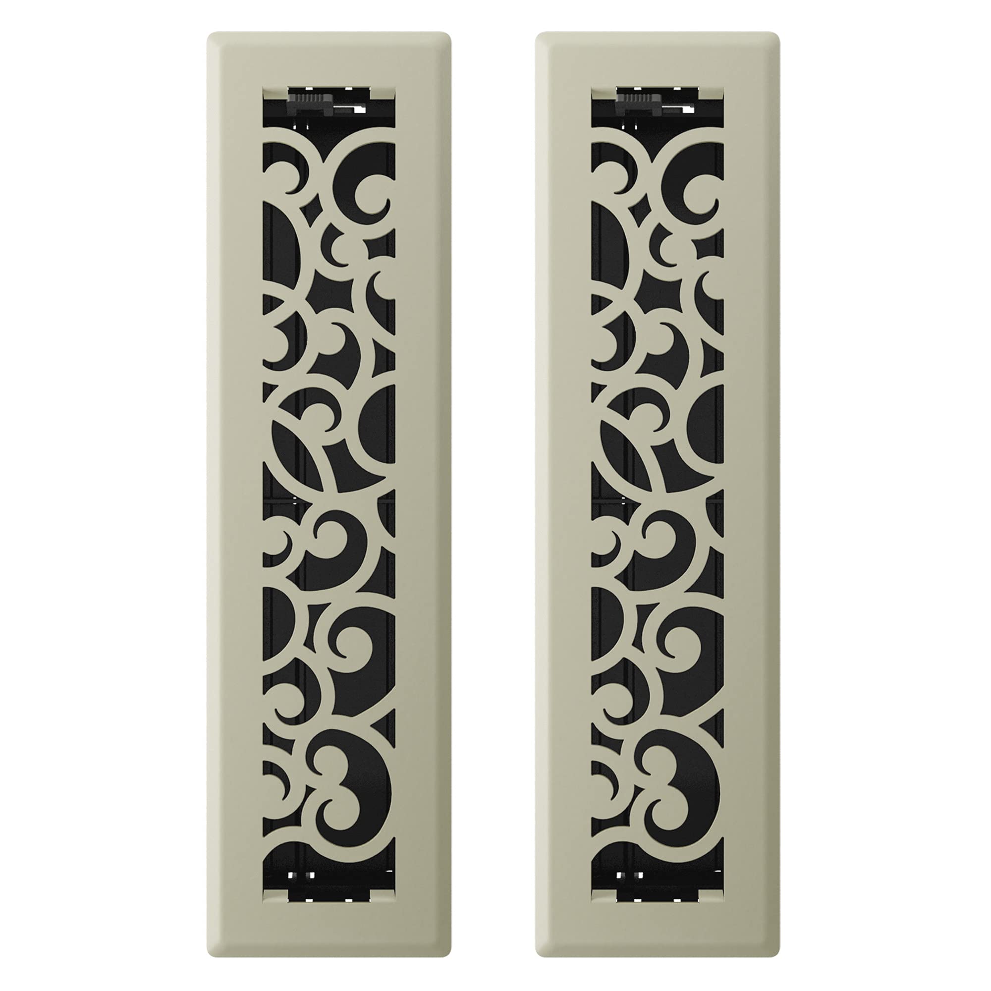 Registre décoratif au sol Imperial RG3452 Wonderland en nickel satiné de 5,7 x 30,5 cm lot de 2