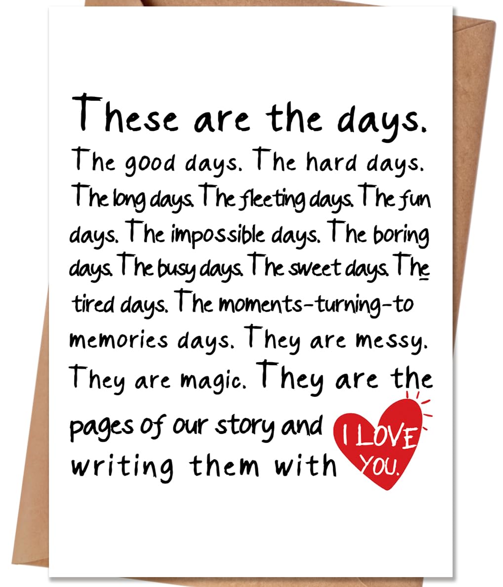 HEJOYN Anniversary Card for Husband, Wife, Boyfriend, Girlfriend, Funny Anniversary Cards Gifts for Men, Women, Couple, Him, Her, Happy Wedding Anniversary Card & Gifts for Wife or Husband